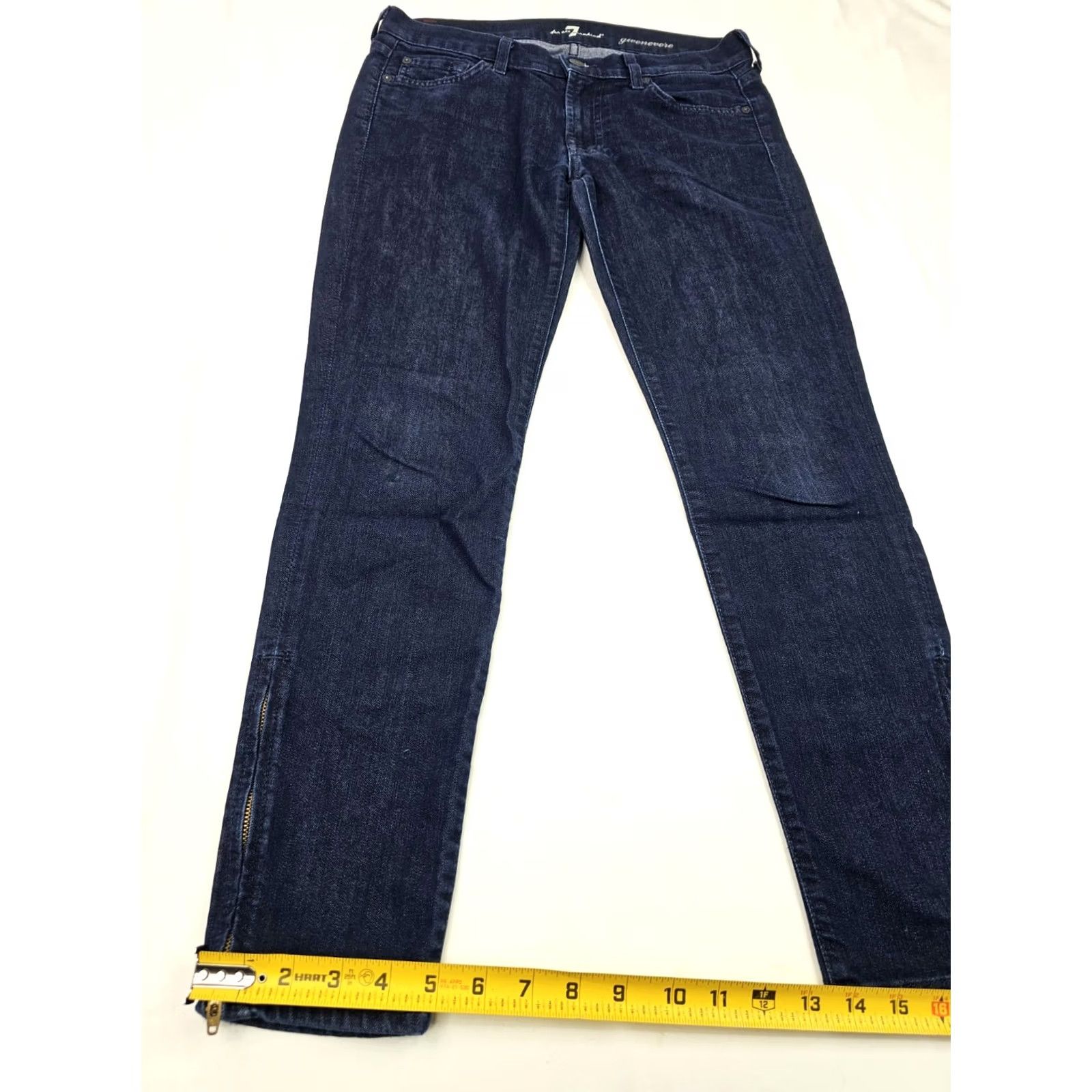 7 For All Mankind 7 For All Mankind Gwenevere Jeans Women 26 Slim Ankle Skinny Blue Stretch Denim EUC Zip Cuffs 5-Pocket Size 26 Womens Urban Vintage N/A Size 26" / US 2 / IT 38 - 3 Thumbnail