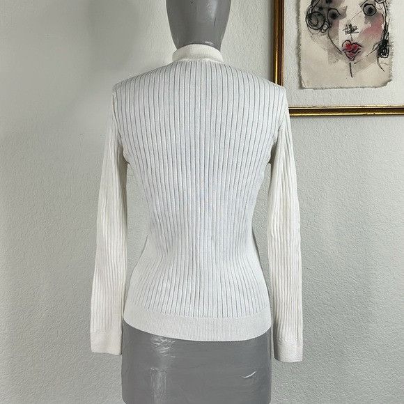 Courreges Courrèges High Neck Knitted Ribbed Patch Logo Jumper Sweater Size L / US 10 / IT 46 - 5 Thumbnail