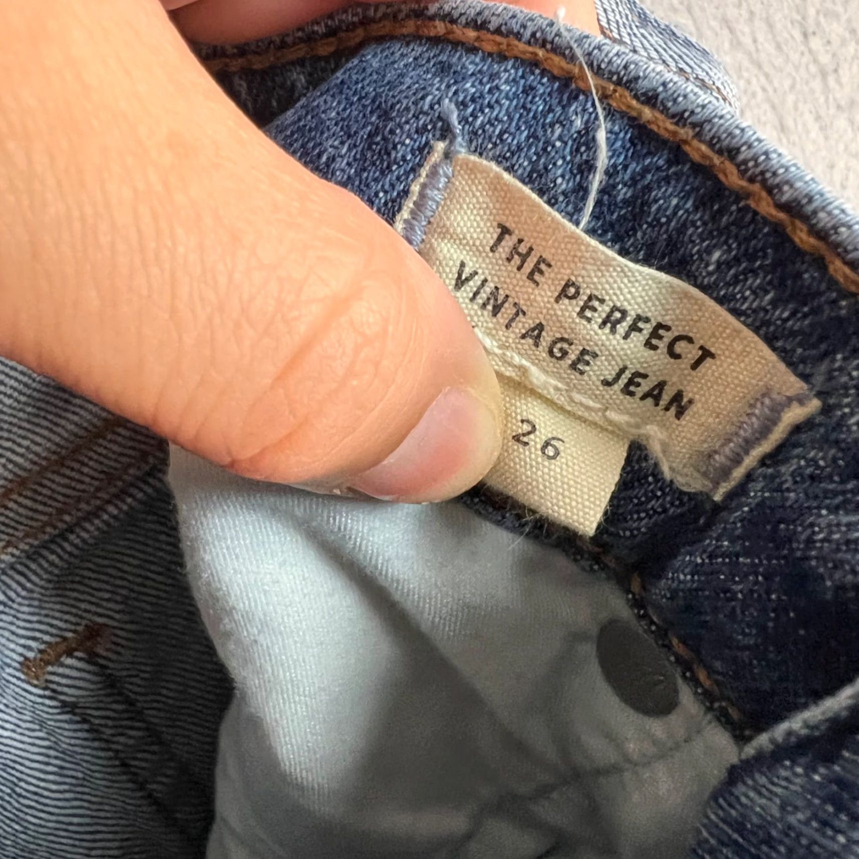 Madewell Madewell Jeans Vintage The Perfect Fit Blue Denim Tapered 26 Adult Womens Size 26" / US 2 / IT 38 - 4 Thumbnail