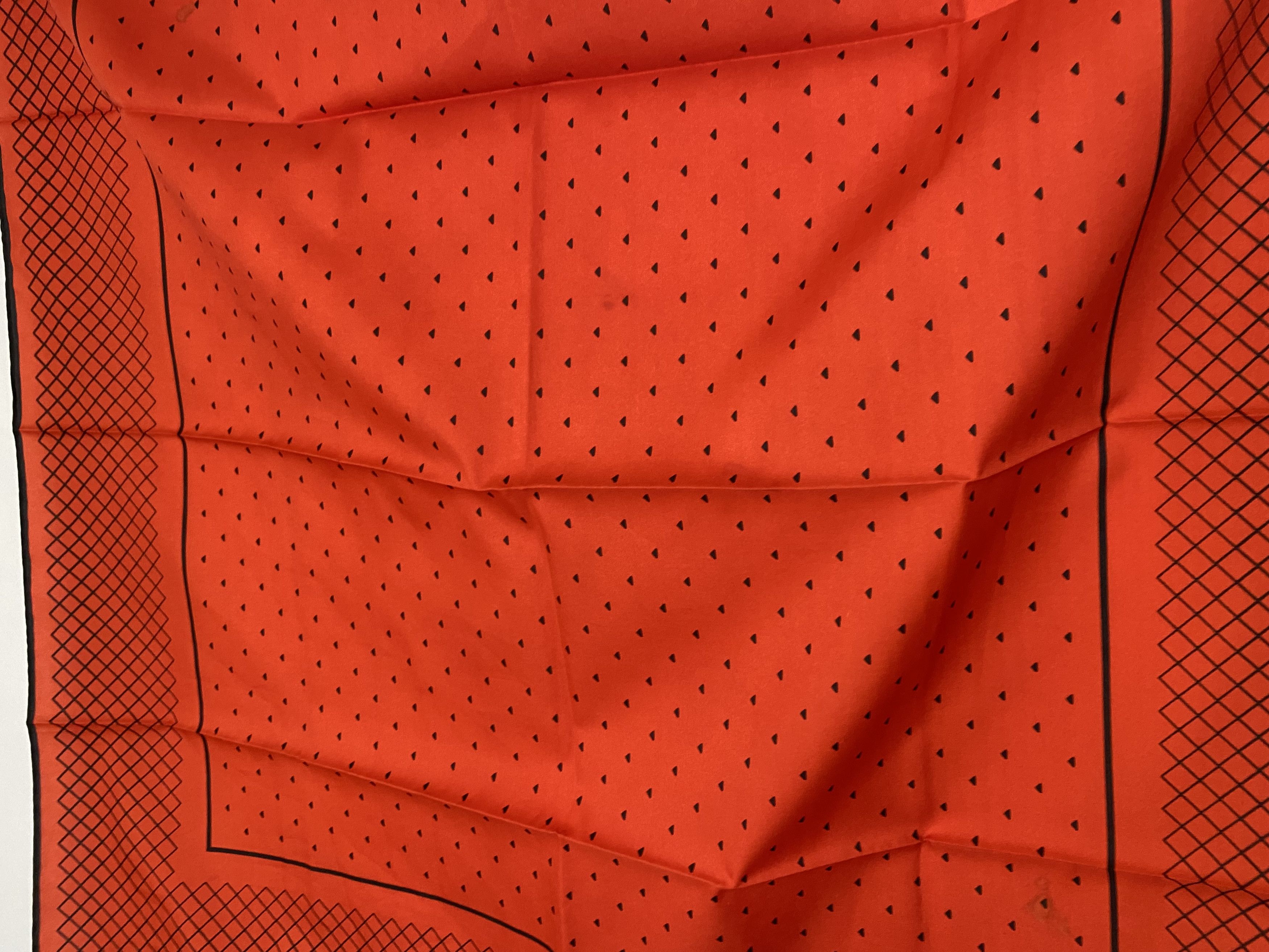 Leonard Paris × Vintage VINTAGE 90’S LEONARDI RED SILK SCARF MADE IN ITALY Size ONE SIZE - 3 Thumbnail
