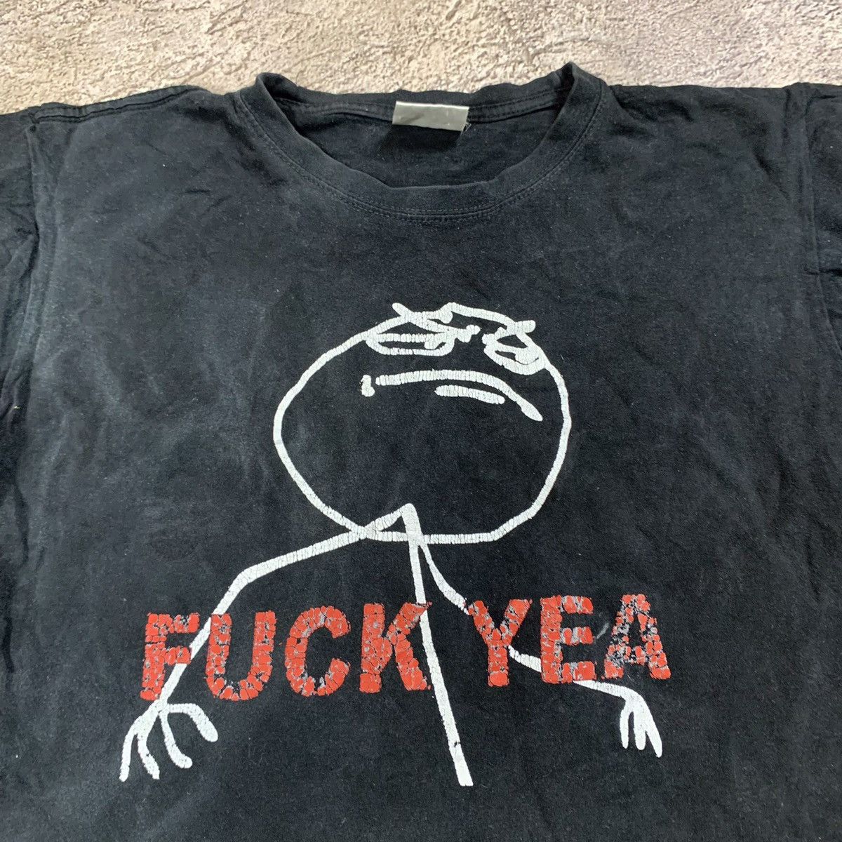 Vintage Vintage 90s Troll Face Graphic Tee Underground Humor Baggy M Size US M / EU 48-50 / 2 - 4 Thumbnail