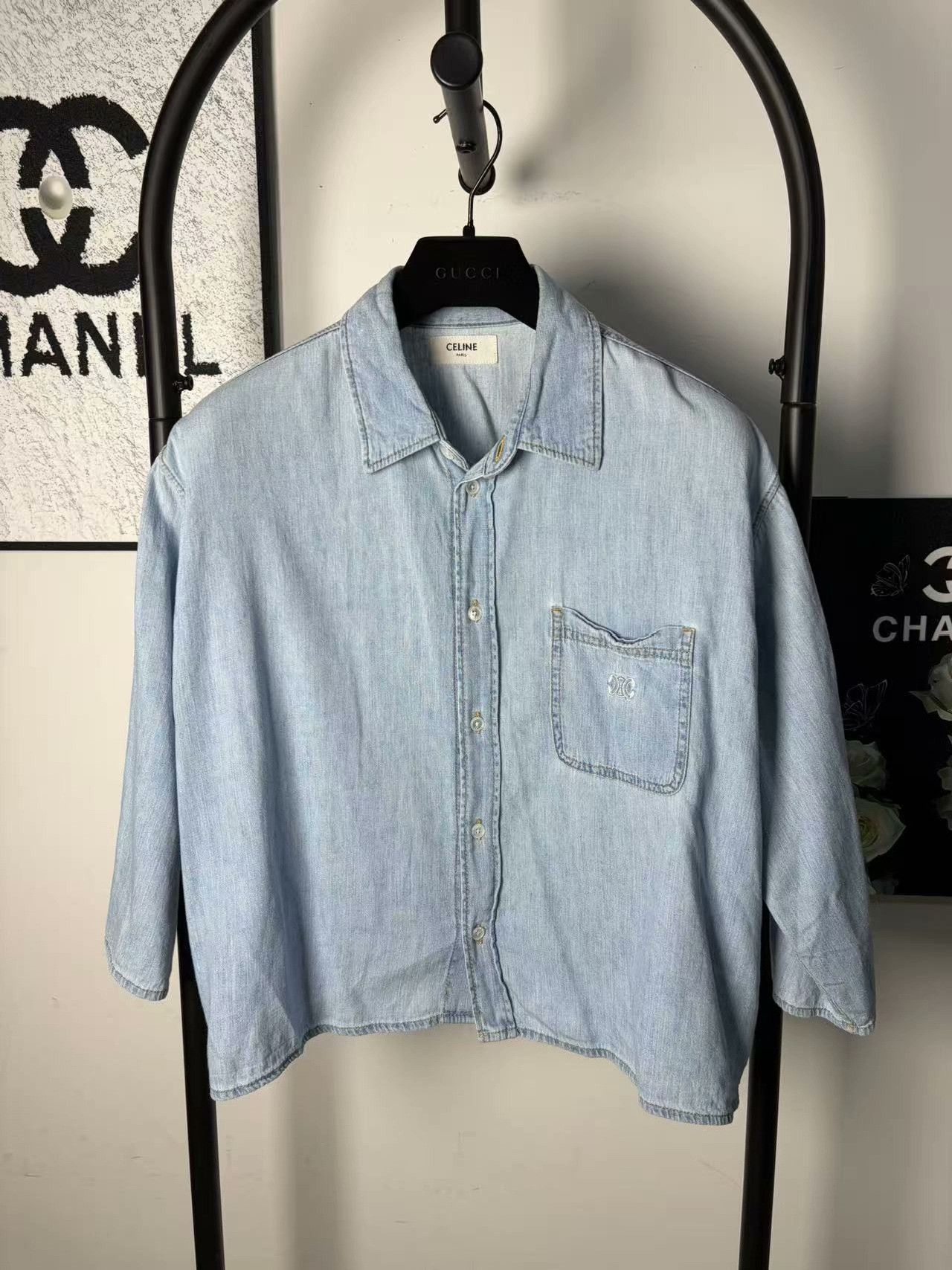 Celine Celine Retro White Shirt l Men Size US L / EU 52-54 / 3 - 1 Thumbnail
