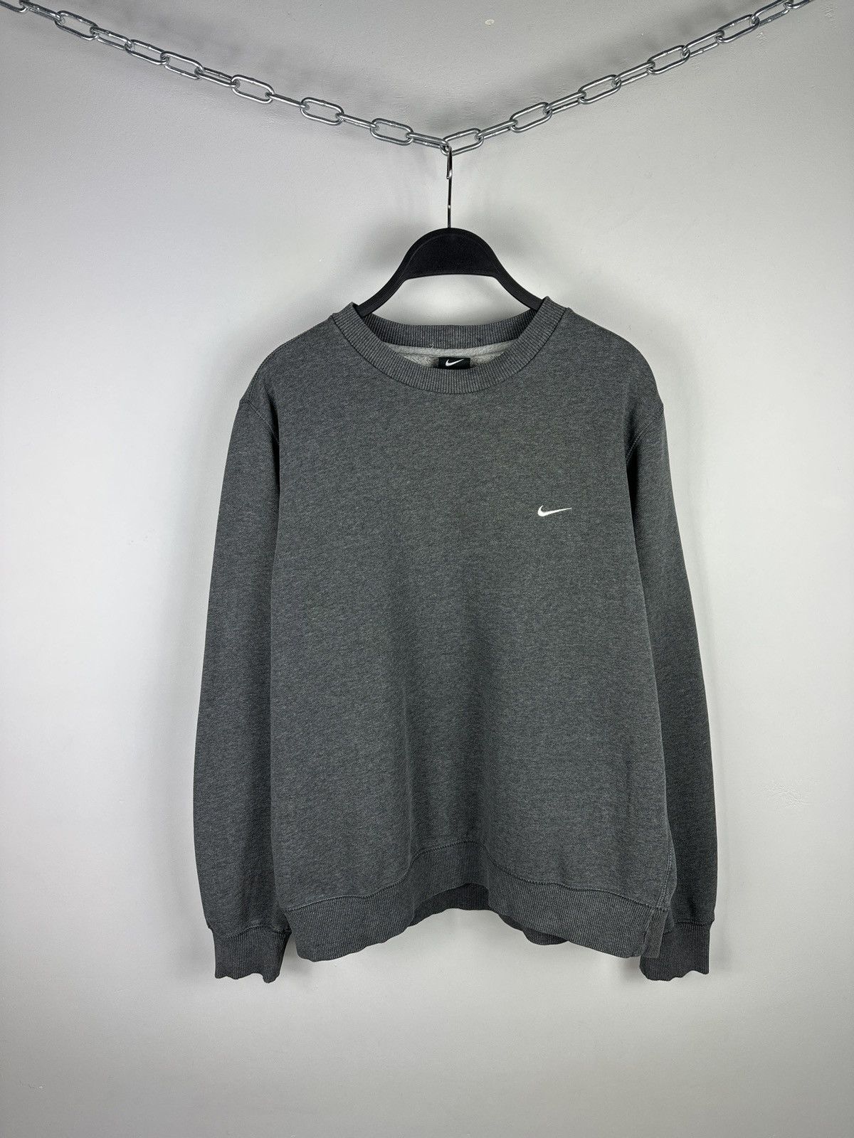 Nike × Vintage Vintage Y2K Nike Swoosh Basic Crewneck Sweatshirt Size US M / EU 48-50 / 2 - 1 Thumbnail