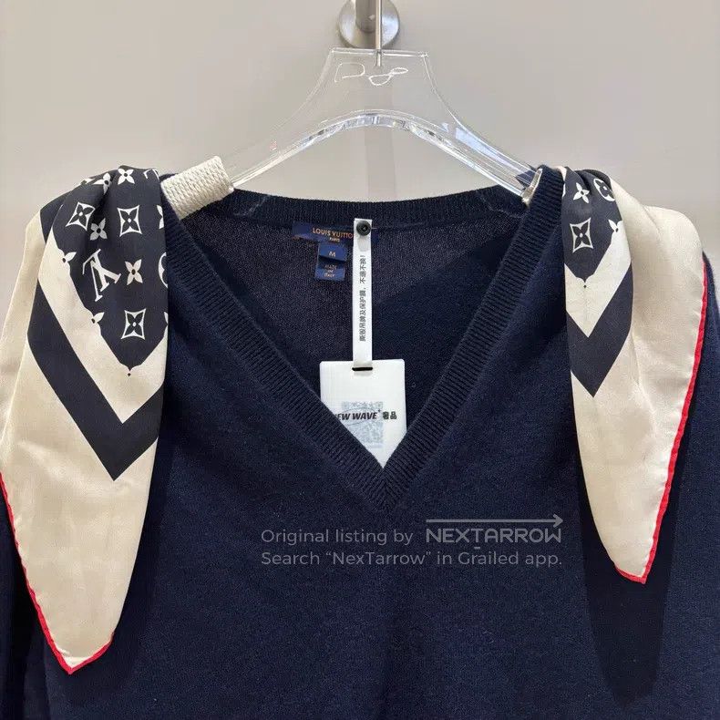 Louis Vuitton Dark Blue V-Neck Sweater