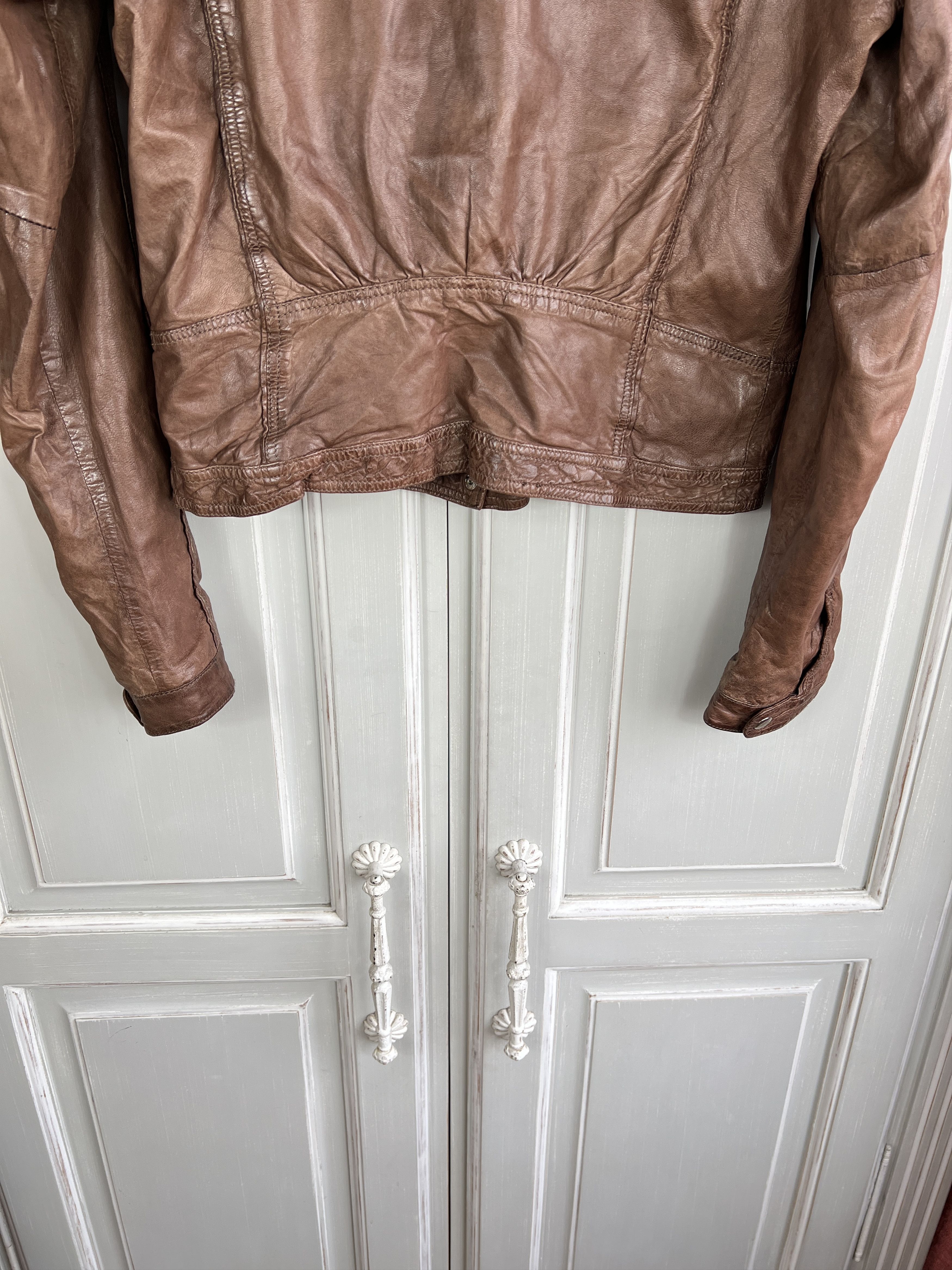Japanese Brand VINTAGE JAPANESE CROPPED LEATHER JACKET LIKE YOHJI Size L / US 10 / IT 46 - 7 Thumbnail