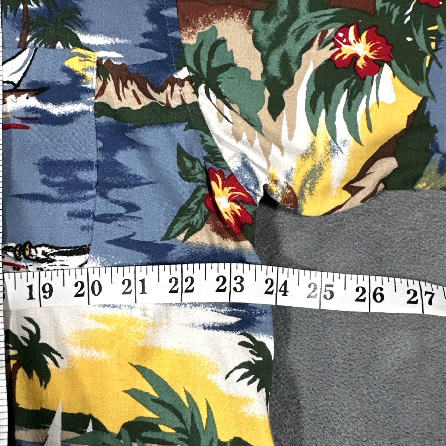 Vintage Utility Shirt Mens Large Blue Hawaiian Aloha Button Front Short Sleeve Tropical Shirt Size US L / EU 52-54 / 3 - 7 Thumbnail