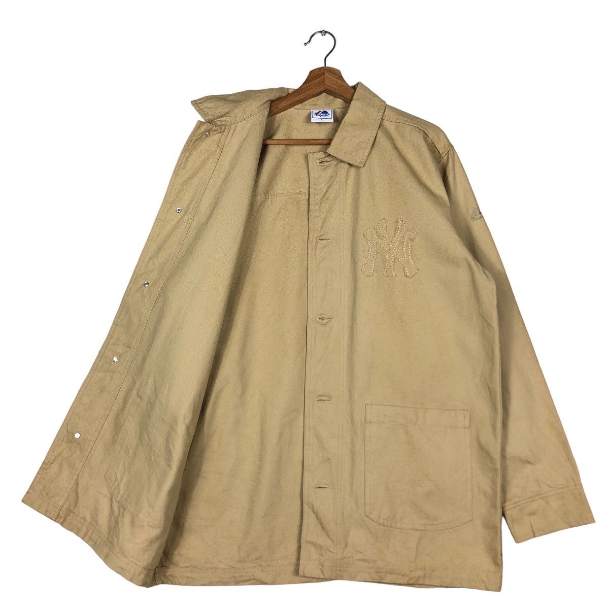 Japanese Brand 🔥Vintage Chore Jacket Majestic New York Big Logo Spell Out Size US L / EU 52-54 / 3 - 11 Thumbnail