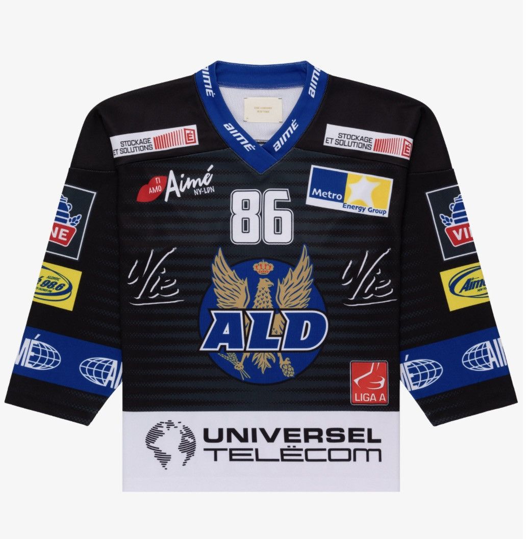 Aime Leon Dore × Vintage Aimé Leon Dore ALD Team Hockey Jersey Black Size US L / EU 52-54 / 3 - 1 Thumbnail