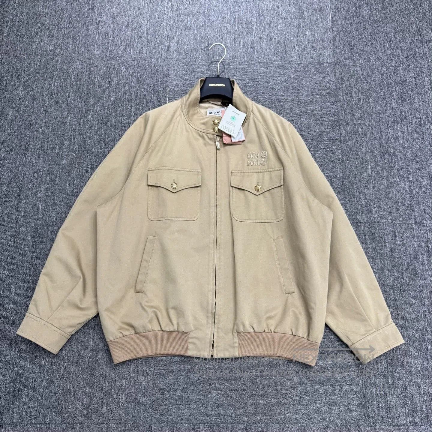 Miu Miu miu miu embroidered khaki jacket. Size M / US 6-8 / IT 42-44 - 1 Thumbnail