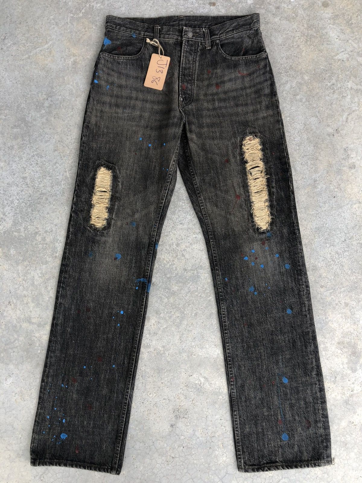 PPFM PPFM Punk Style Distressed Jeans Size US 32 / EU 48 - 1 Thumbnail