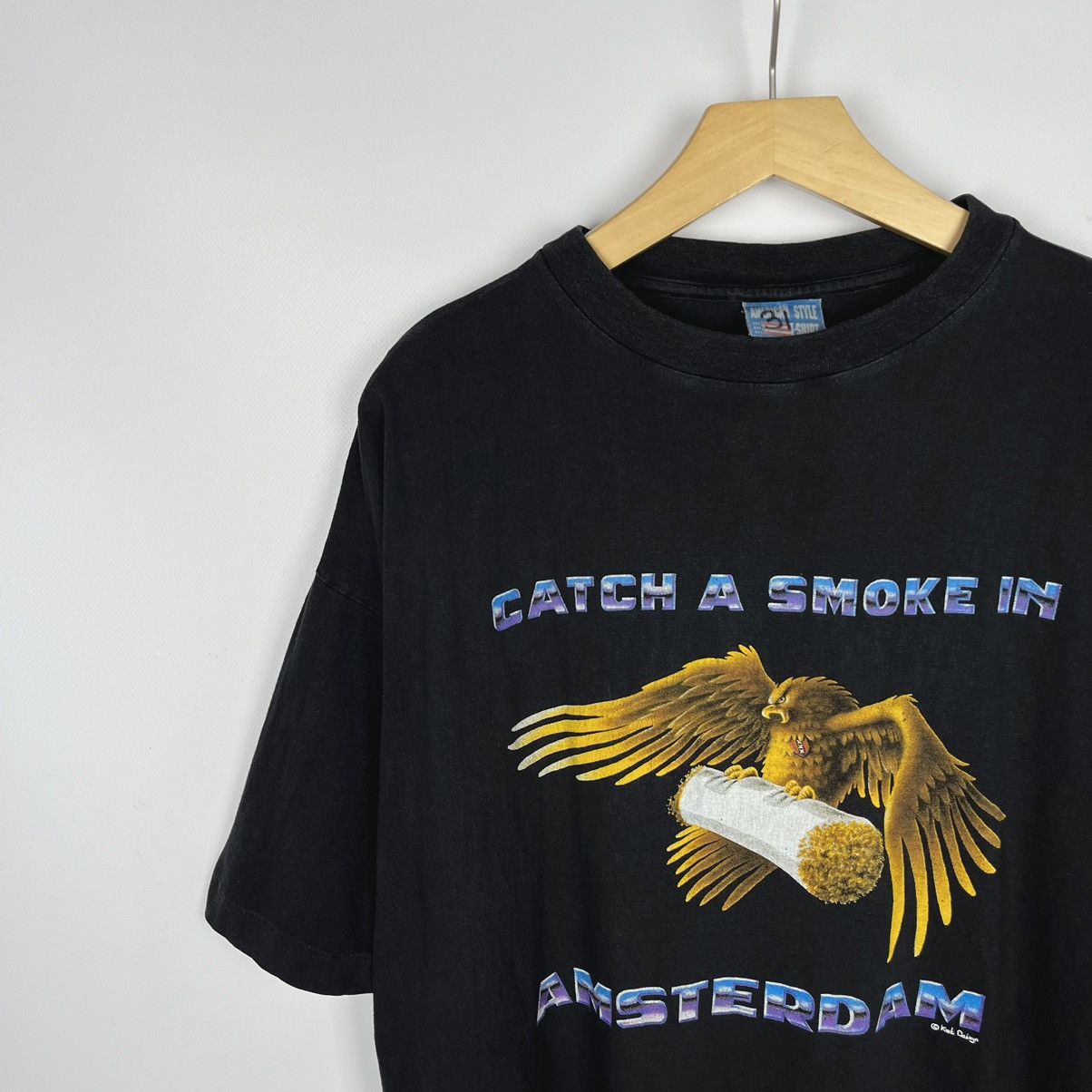 Other Vintage Catch a smoke in Amsterdam 4:20 weed tee 90’s Size US L / EU 52-54 / 3 - 5 Thumbnail