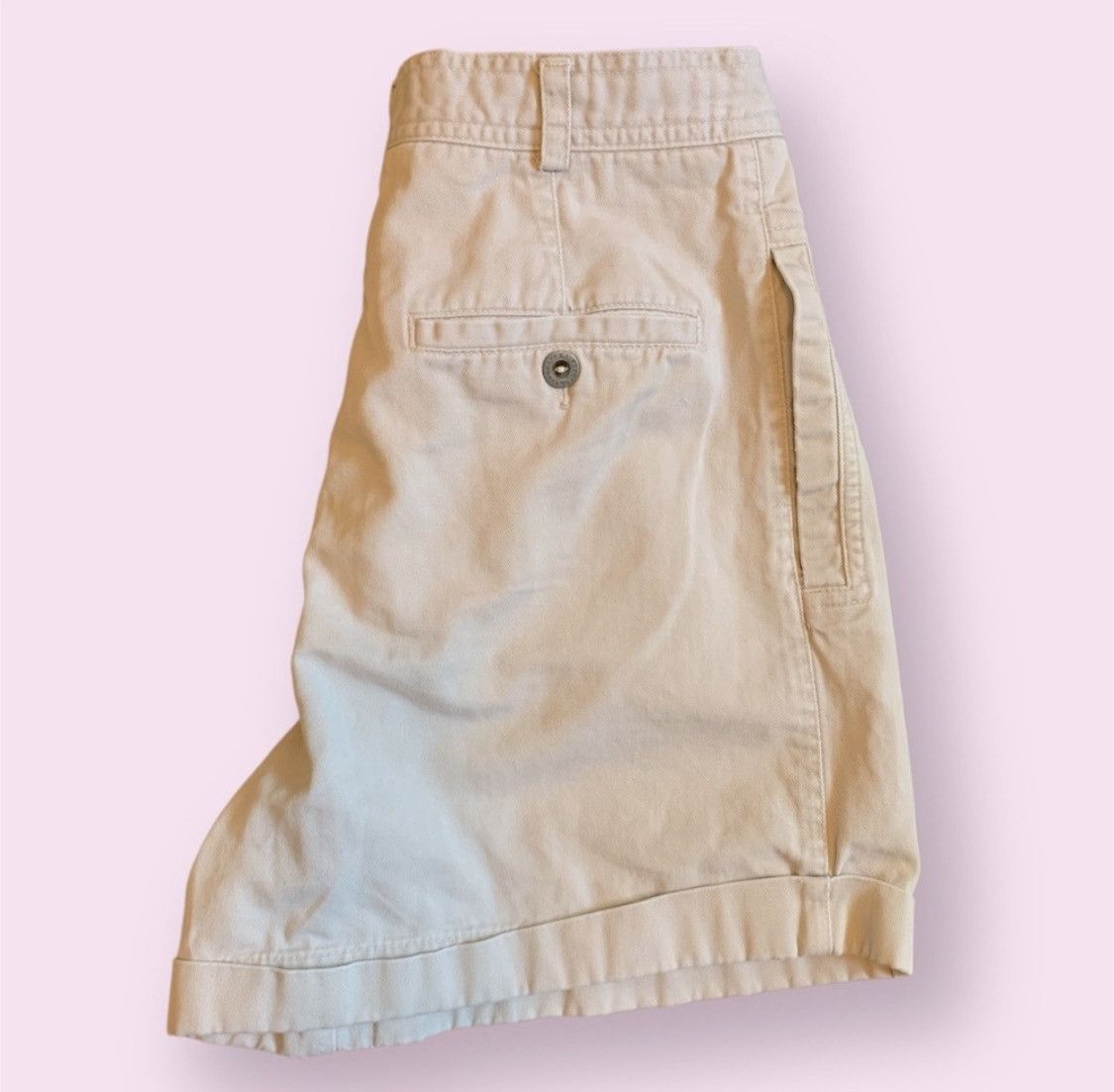 Vintage 90s High Rise Khaki Shorts Size 27" / US 4 / IT 40 - 2 Thumbnail