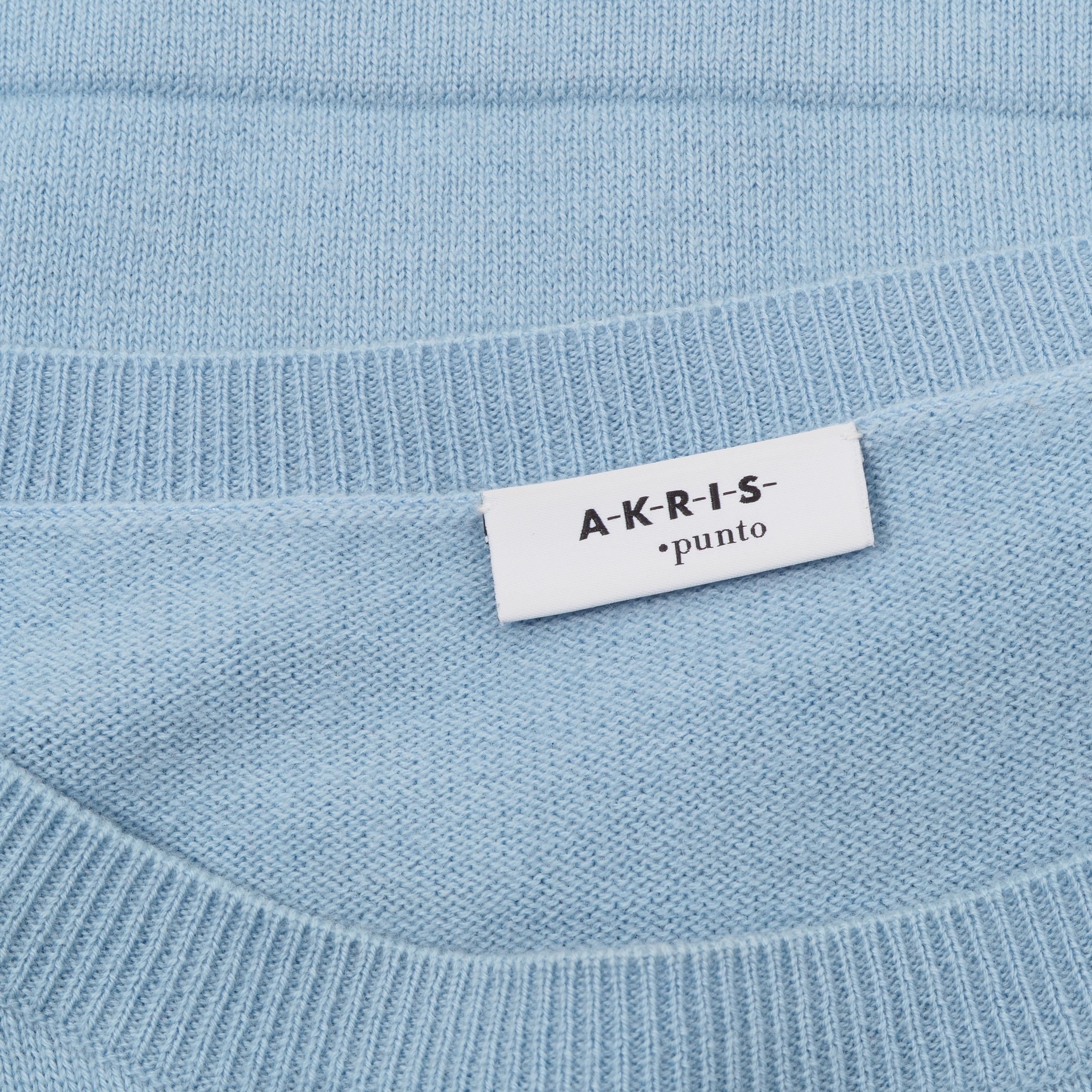 Akris Akris Punto Women's Wool Light Blue Pullover Sweater Size XS / US 0-2 / IT 36-38 - 4 Thumbnail