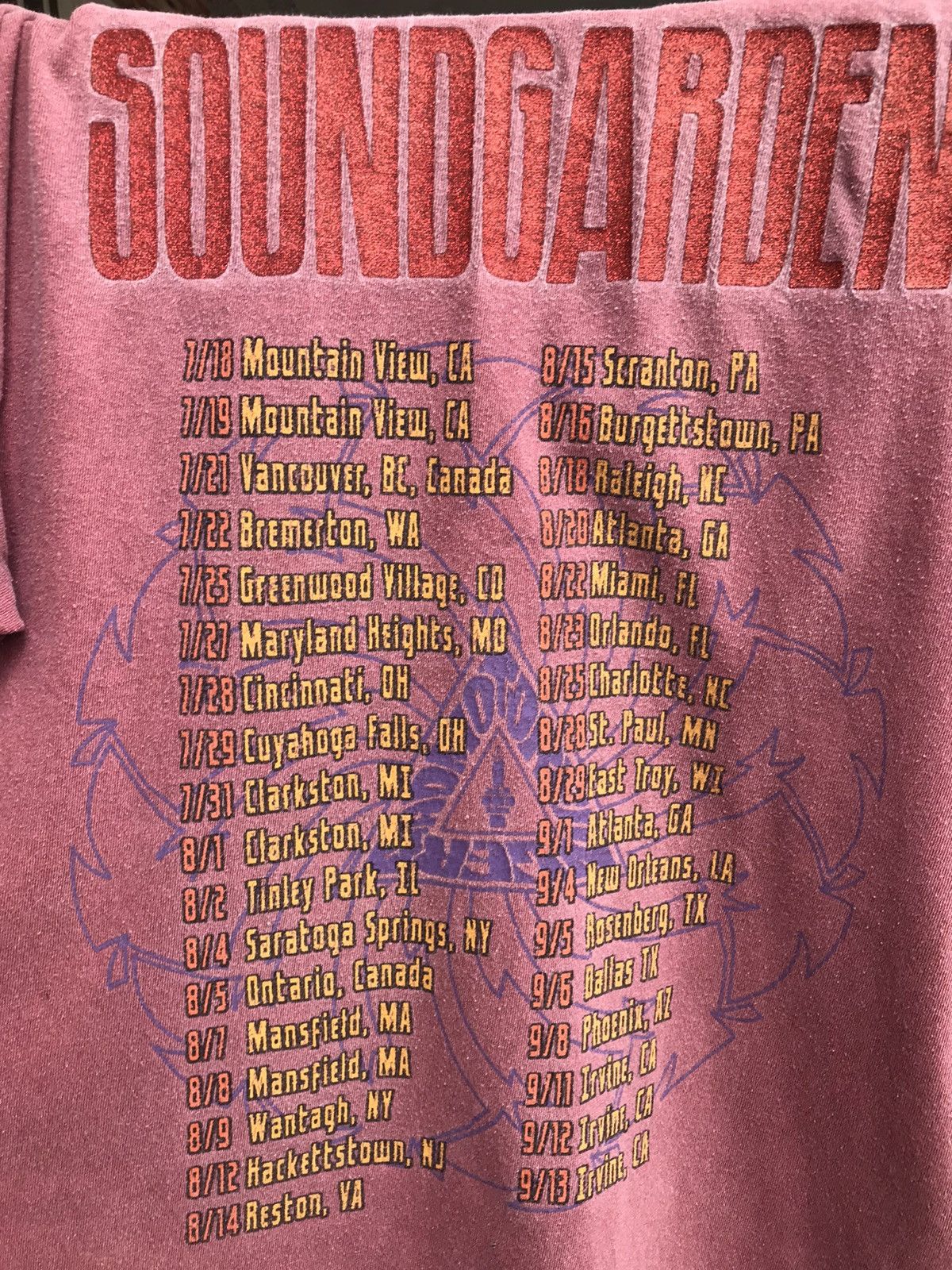 Band Tees Vintage Distressed Y2k Soundgarden Tour 1992 Band Tee Size US XXL / EU 58 / 5 - 7 Thumbnail
