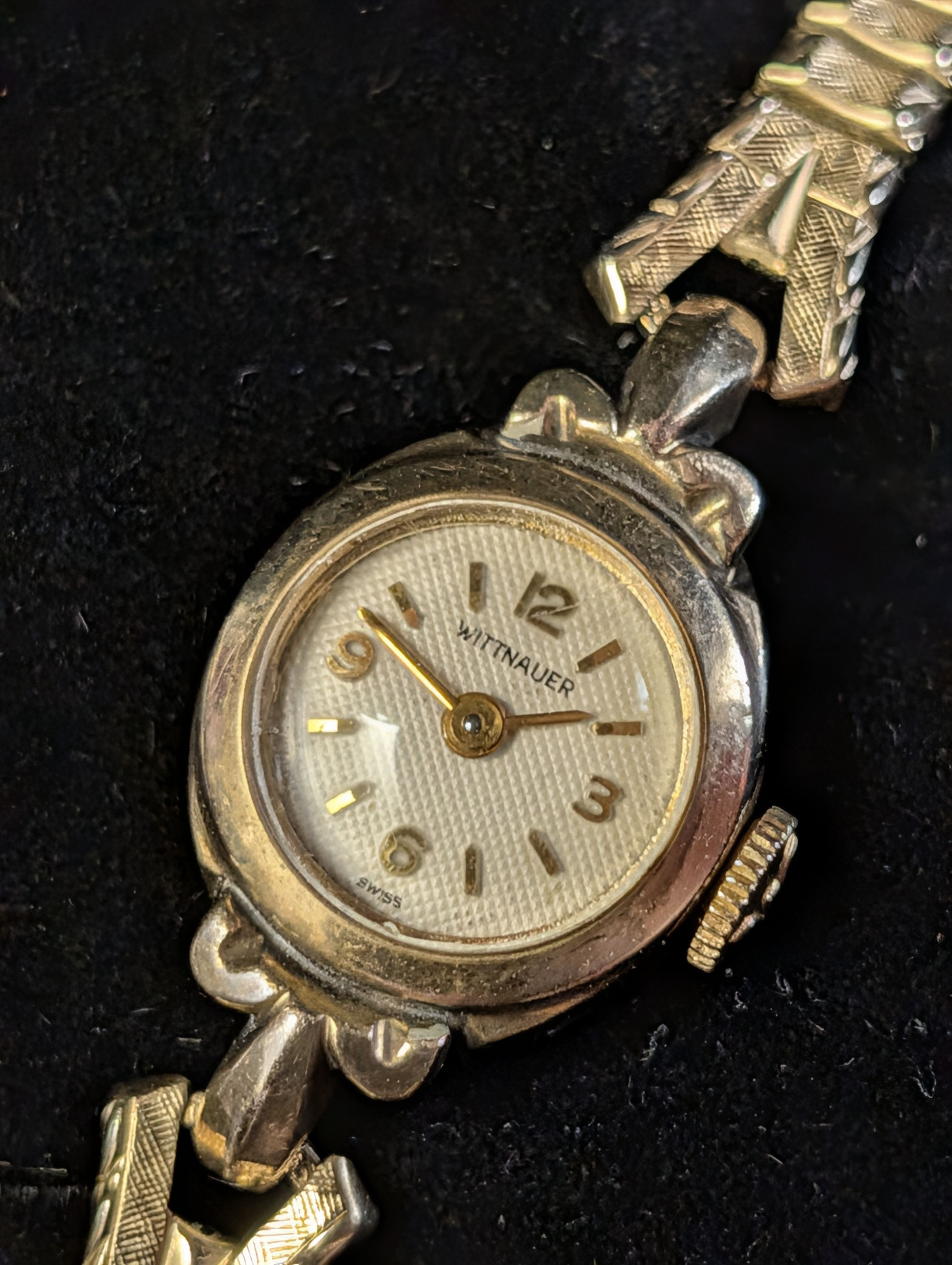 Wittnauer VTG 10k Gold Filled Mechanical Swiss Wrist Watch Size ONE SIZE - 2 Thumbnail