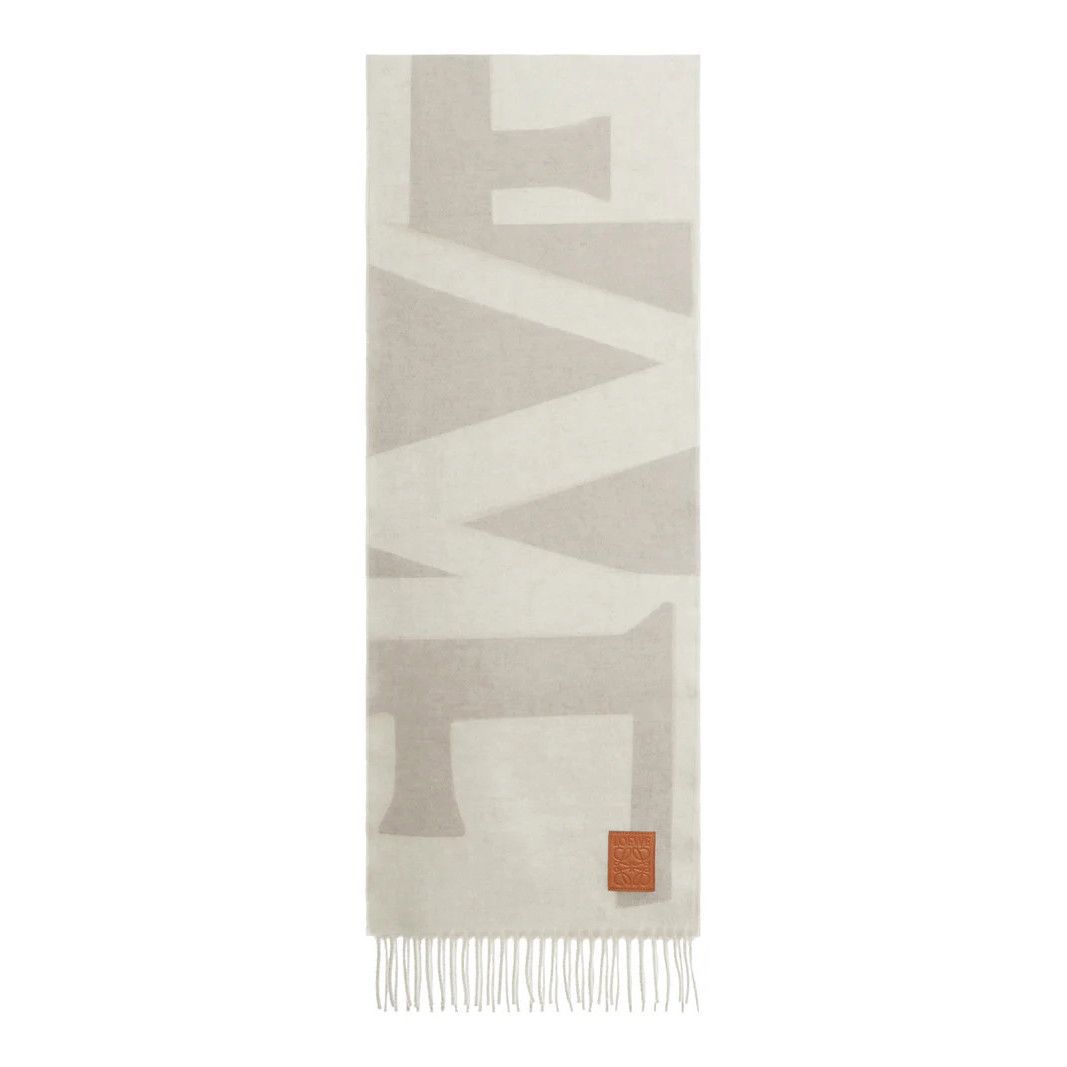 Loewe LOEWE Light Gray Stone Cashmere Scarf New & Authentic Size ONE SIZE - 1 Thumbnail