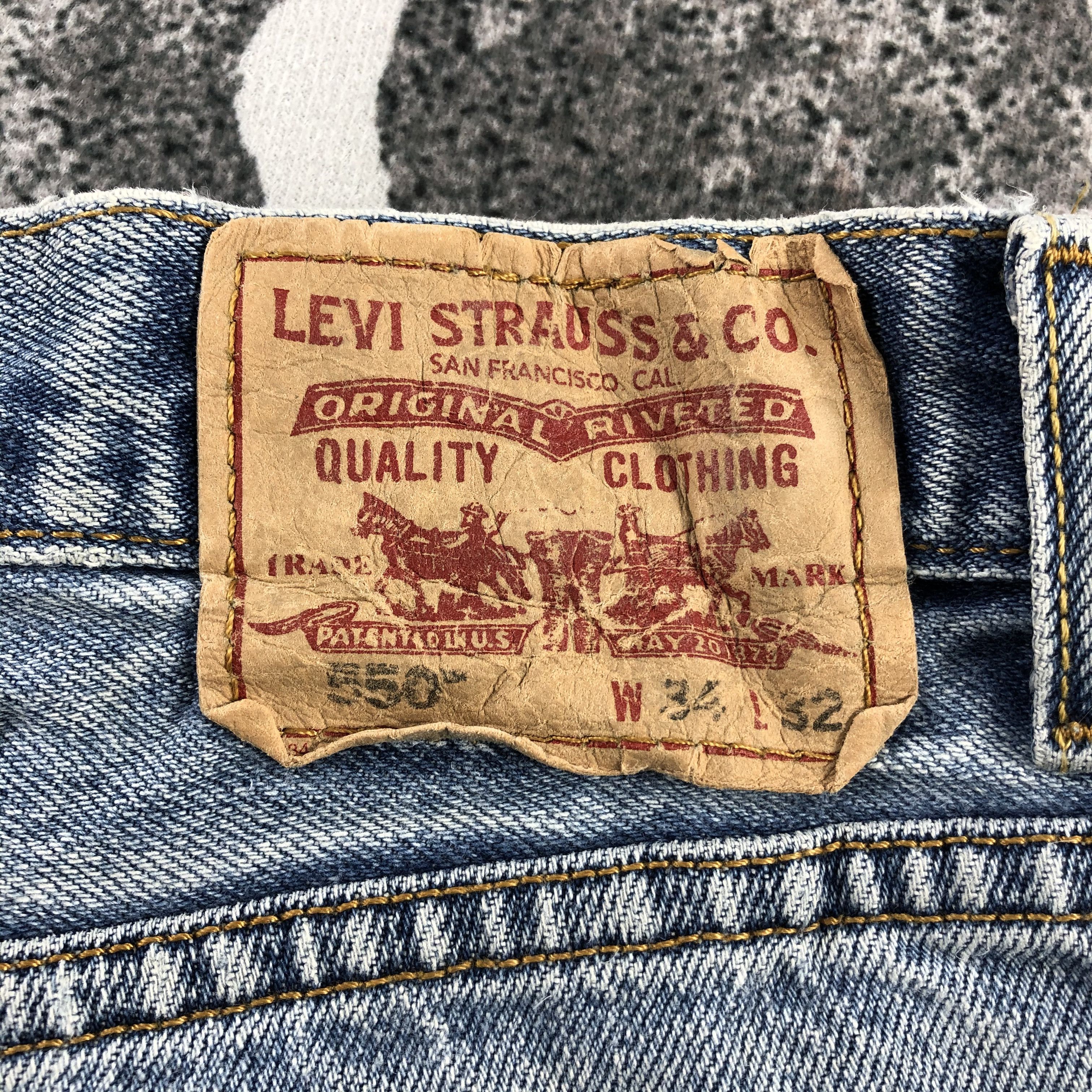 Levi's Vintage Levis 550 Jeans Distressed Denim KJ1112 Size US 34 / EU 50 - 5 Thumbnail