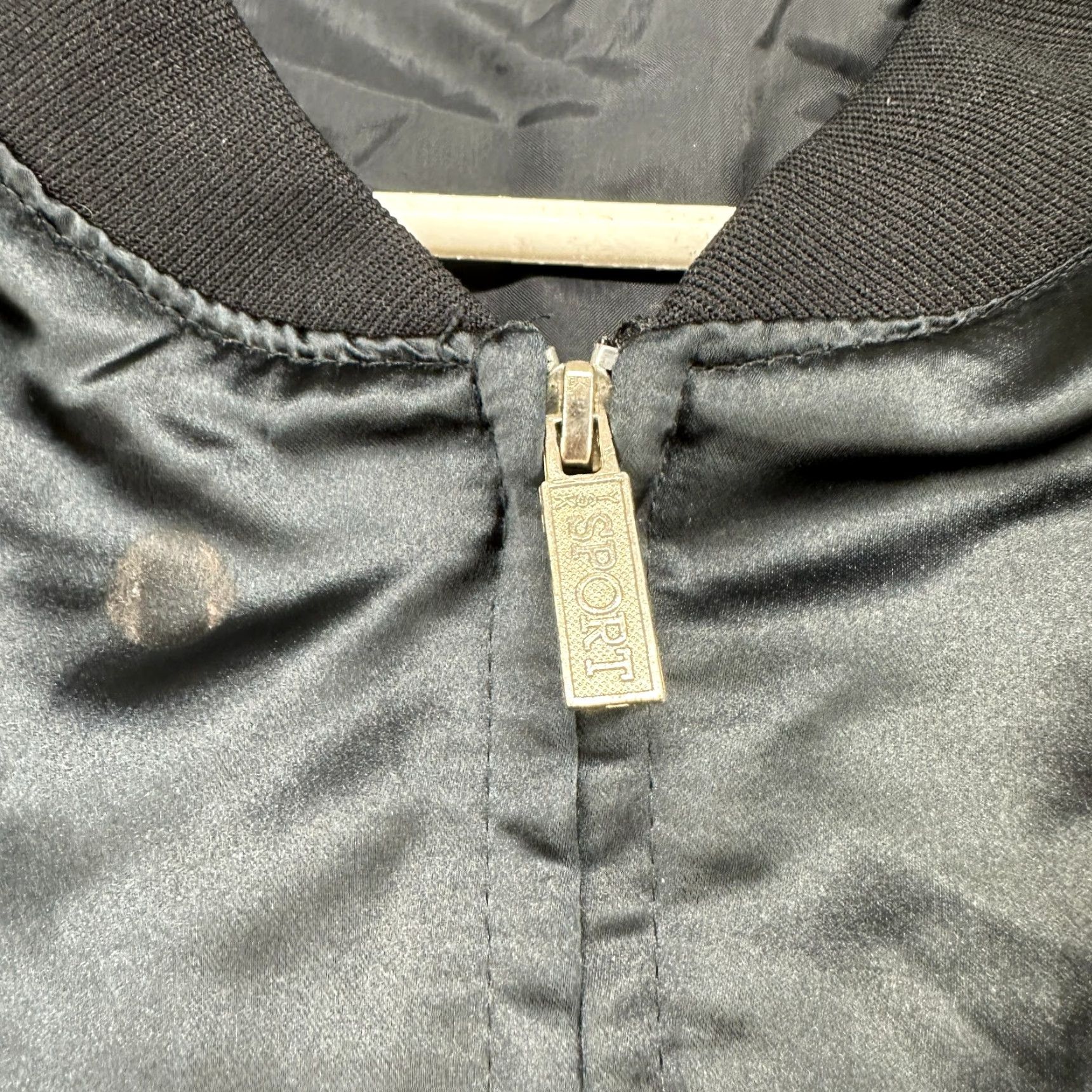 Vintage VINTAGE Jacket Mens L Black Satin Bomber 90s Desert Cactus USA Embroidered Quilted Workwear Casual Satin Lining Full Zip Snaps Size US L / EU 52-54 / 3 - 5 Thumbnail