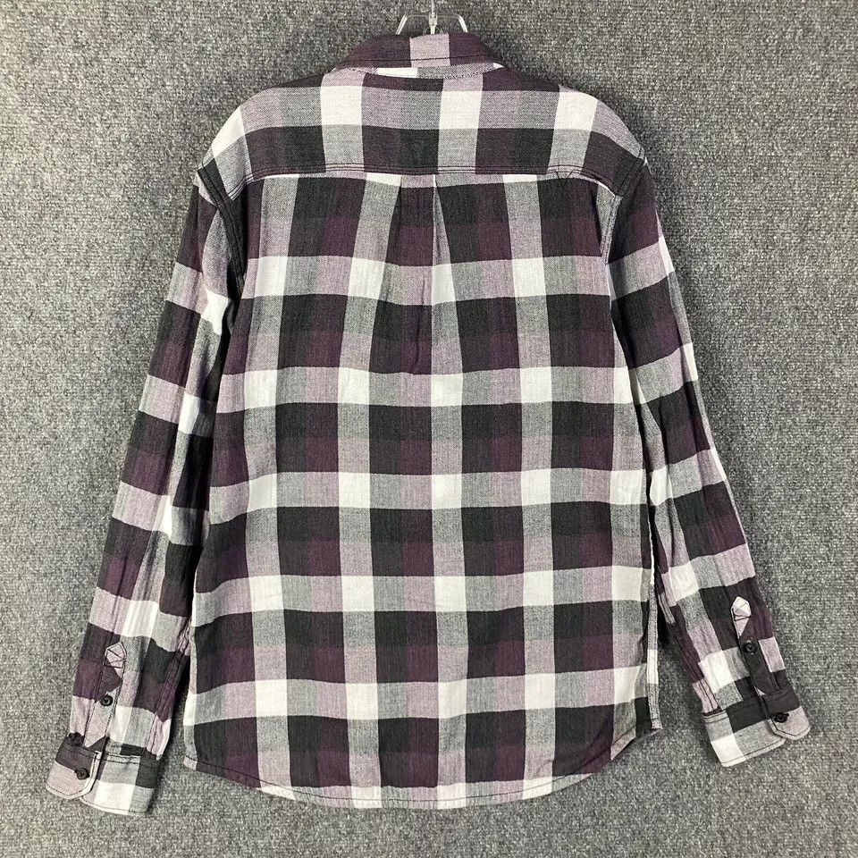 Vans Vans Shirt Men's Large Button Up Check Purple Long Sleeve Size US L / EU 52-54 / 3 - 8 Thumbnail