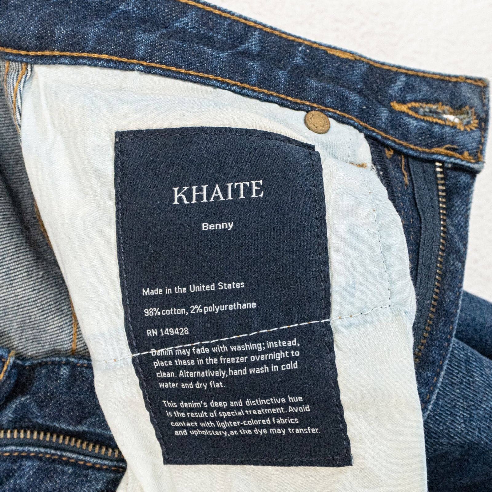 KHAITE Khaite Benny Cropped Flare Raw Denim Jeans size 26 Size 26" / US 2 / IT 38 - 9 Thumbnail
