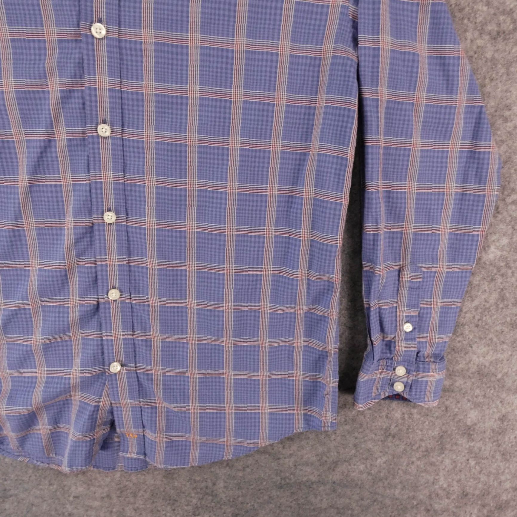 Vintage Thomas Dean Shirt Mens Extra Large Button-Up Long Sleeve Blue Plaid Size US XL / EU 56 / 4 - 5 Thumbnail