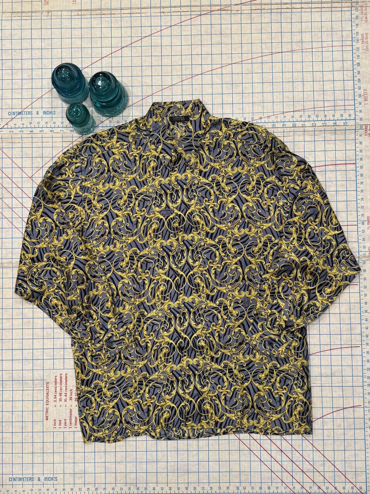 Versace Versace Classic V2 Baroque Silk Print Button Up Mens Medium Size US M / EU 48-50 / 2 - 4 Thumbnail