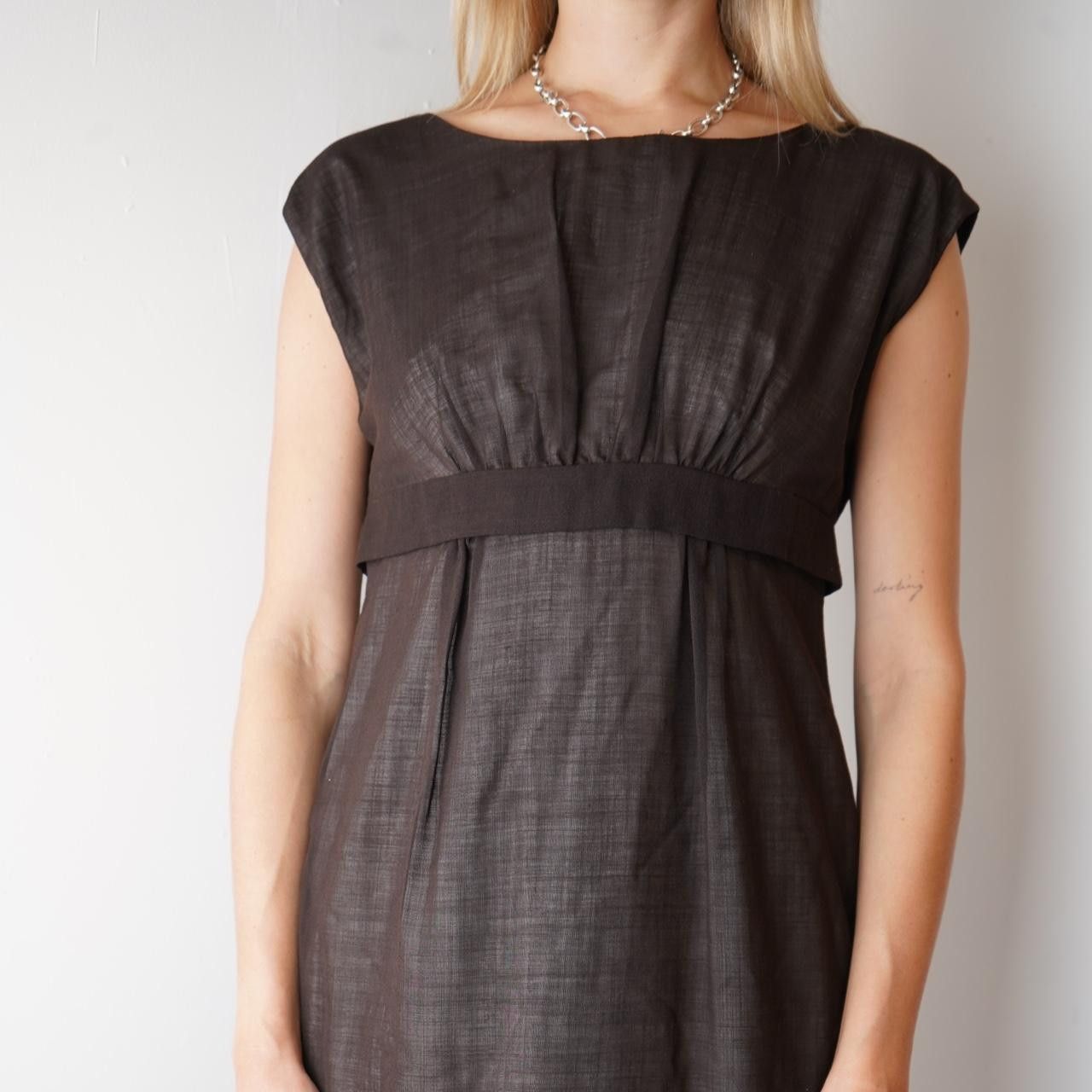 Margaret Howell Margaret Howell Brown Wool Dress with Silk Lining Size M / US 6-8 / IT 42-44 - 6 Thumbnail