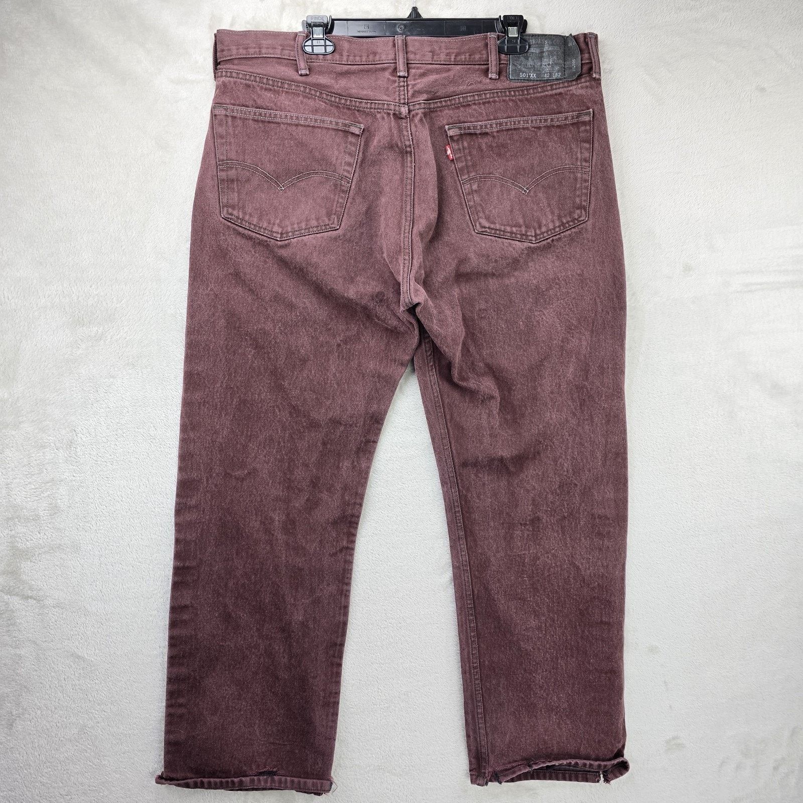 Levi's Levis 501xx Jeans 42x32 (Actual 40x29) Maroon Straight Leg Size US 40 / EU 56 - 8 Thumbnail