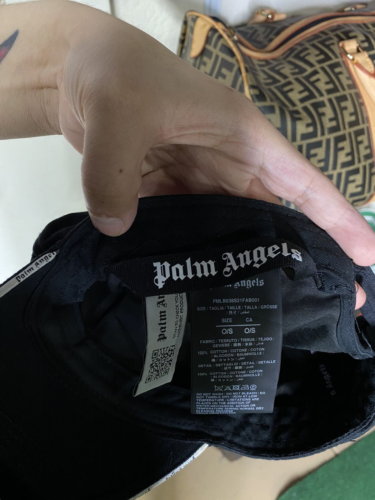 Palm Angels Kill The Bear Black Hat Cap Preowned