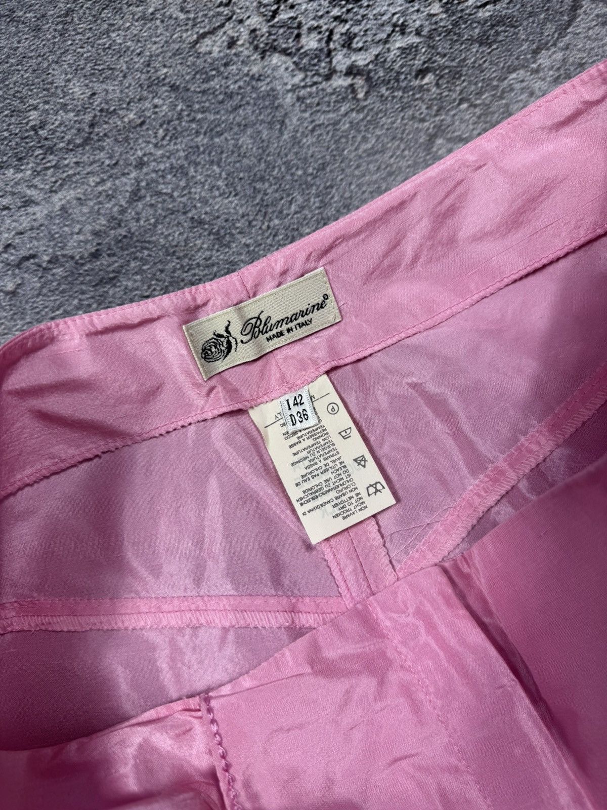 Blumarine Blumarine 100% Silk Pink Trousers — Made in Italy Size 28" / US 6 / IT 42 - 2 Thumbnail