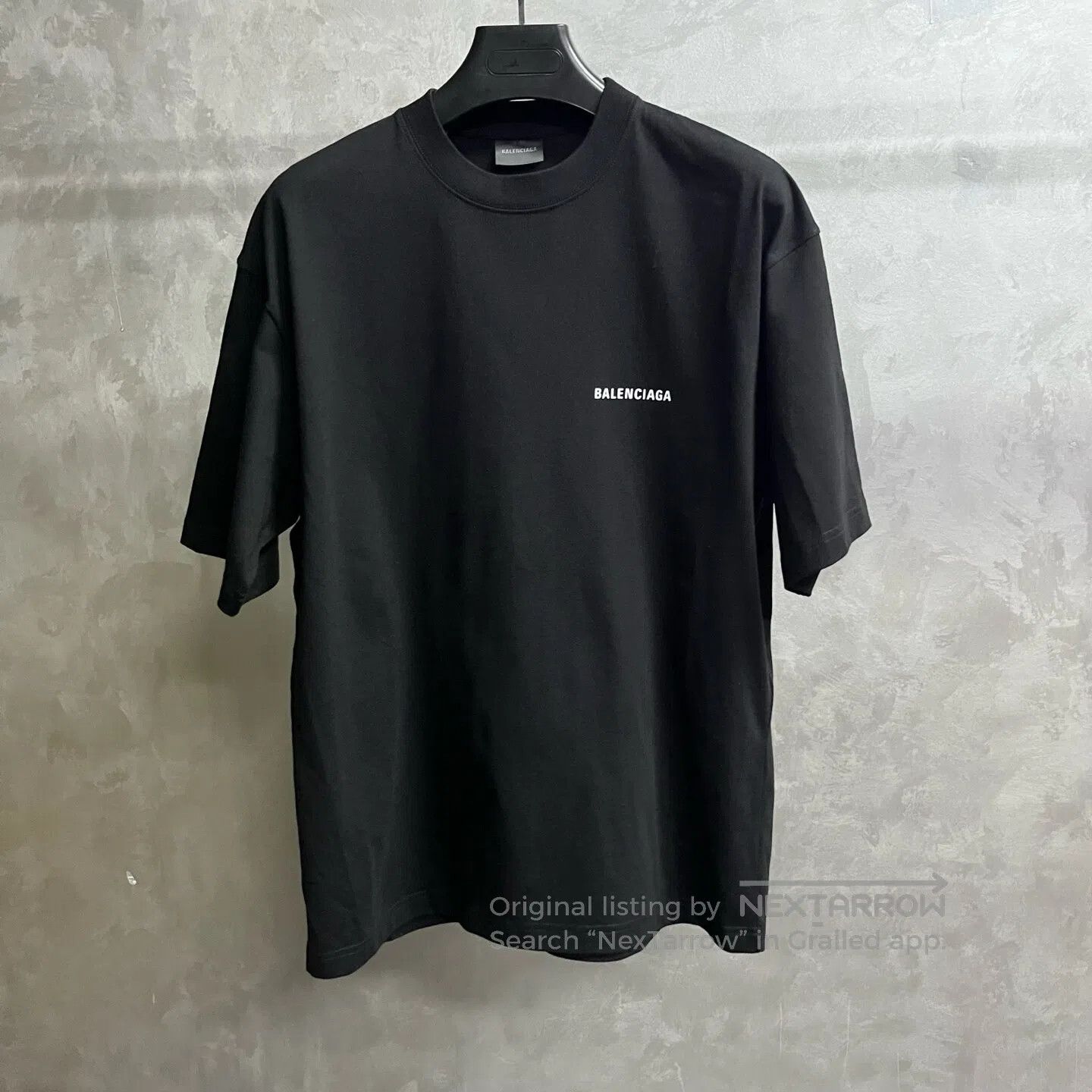 Balenciaga Balenciaga Logo-print retro plain-spun short-sleeve T-shir Size US S / EU 44-46 / 1 - 1 Thumbnail