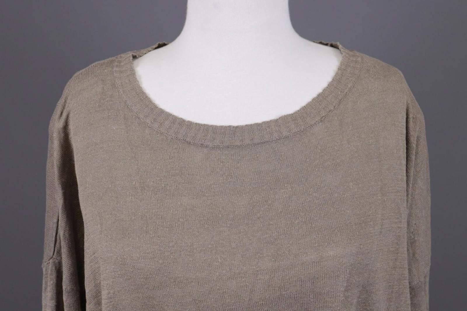 Designer Gudrun Sjoden Brown Linen Lagenlook A-Line Dress Size L Size L / US 10 / IT 46 - 5 Thumbnail
