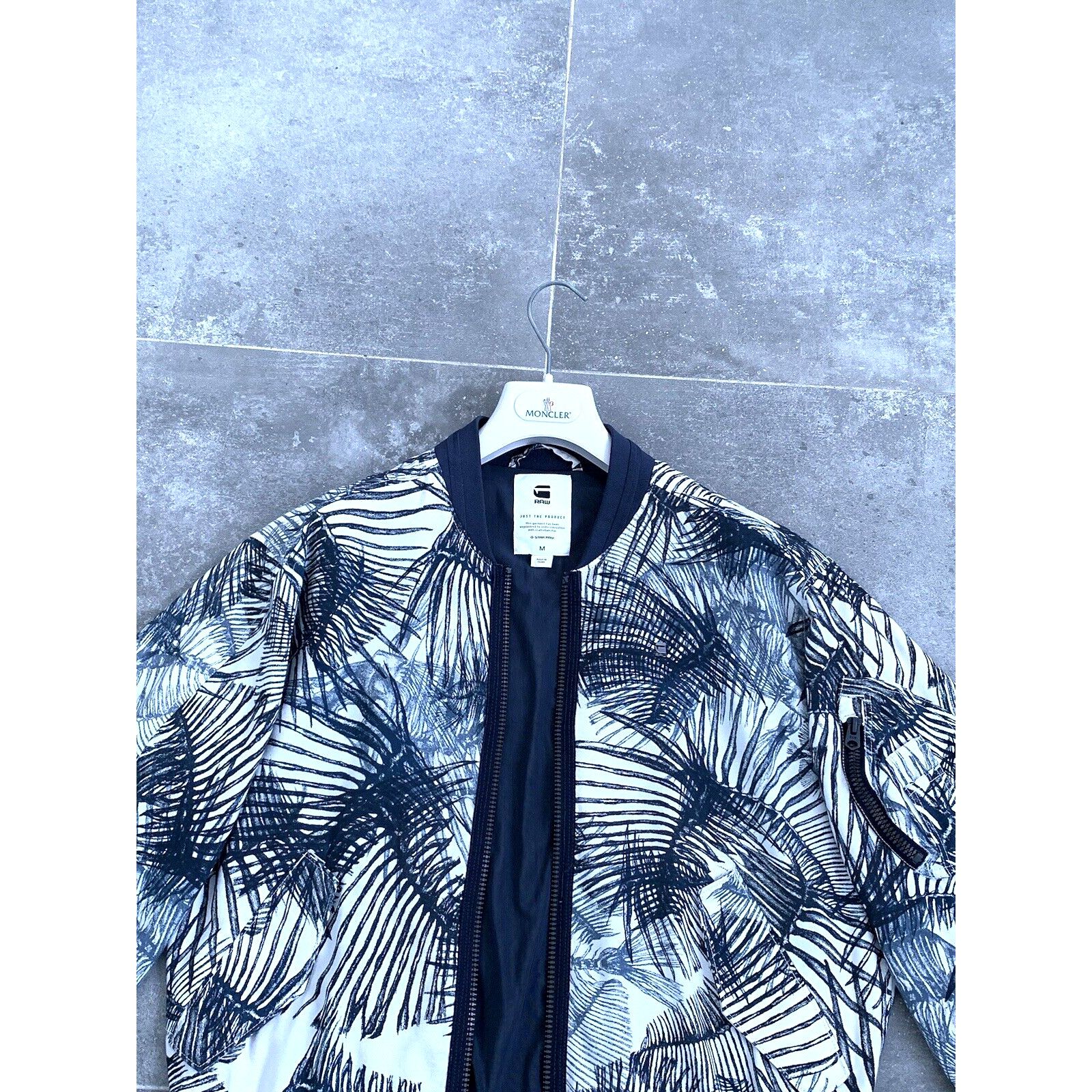 G-Star Womens G-STAR Indigo Pattern Army BF Bomber Jacket SZ M US 8 Size M / US 6-8 / IT 42-44 - 4 Thumbnail
