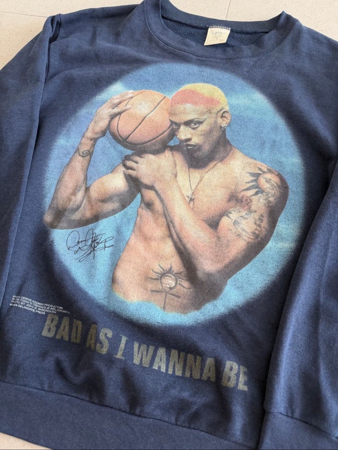 Vintage Dennis Rodman USA 90's delta sweat Size US M / EU 48-50 / 2 - 2 Thumbnail