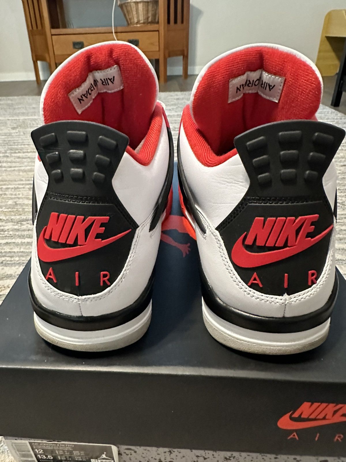 Jordan Brand Jordan 4 Retro “Fire Red” Size US 12 / EU 45 - 5 Thumbnail
