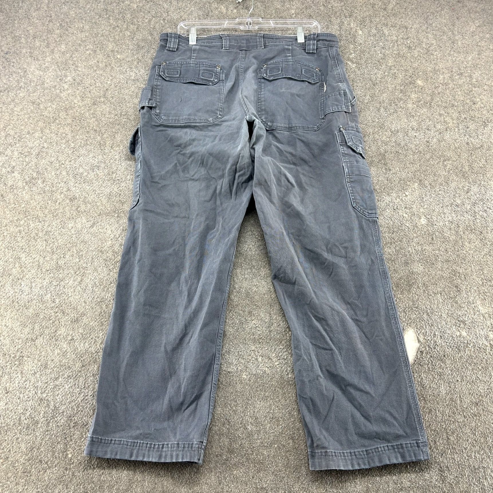 Vintage Duluth Pants Men Casual Workwear Cargo Flat Front Relaxed Straight Gray 34x30 Cotton Canvas Pockets Logo Zipper Vintage No Size US 34 / EU 50 - 5 Thumbnail