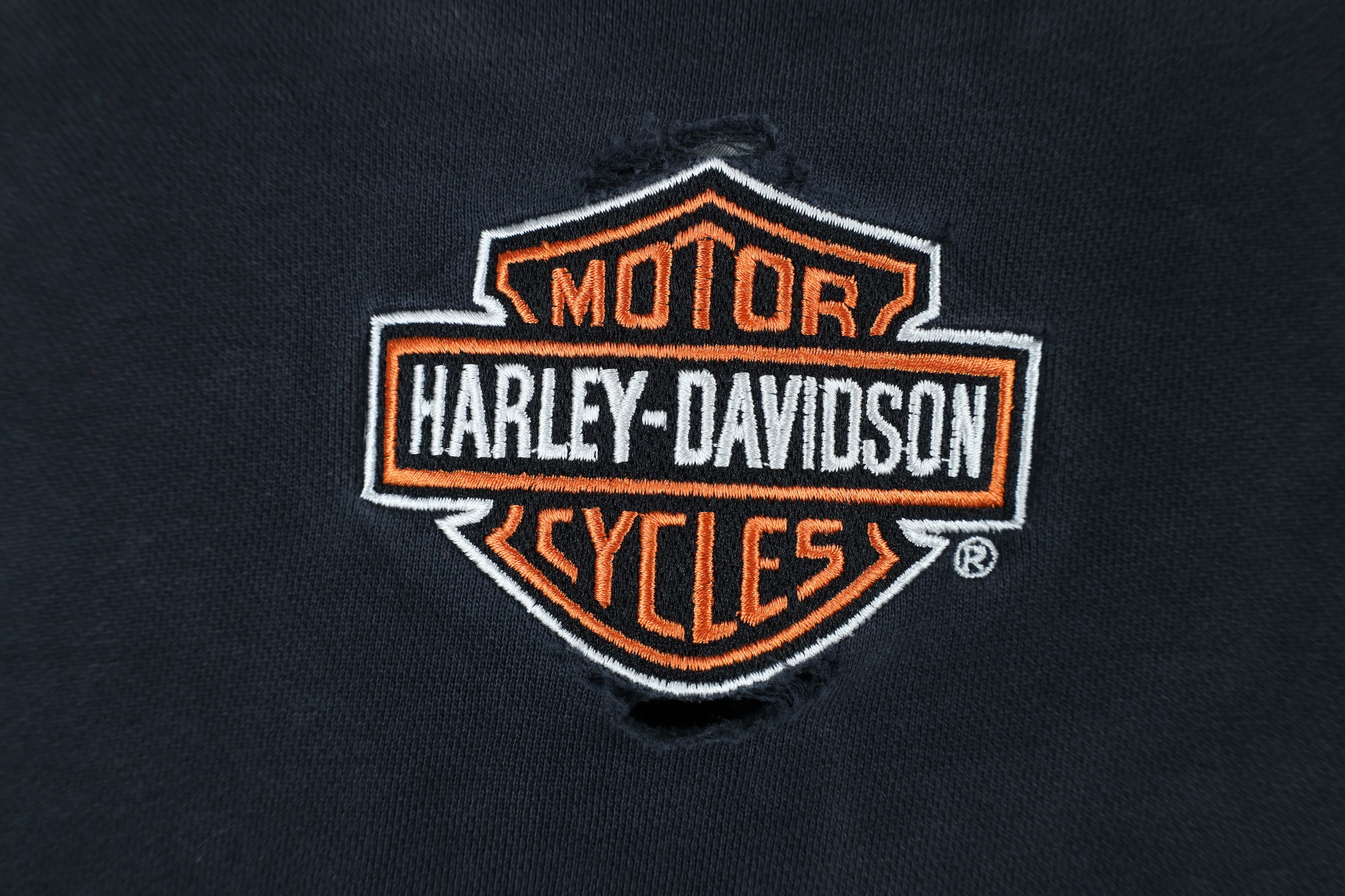 Harley Davidson × Vintage Vintage 90s Y2K Harley Davidson Fire Flames Eagle Sweatshirt Size US XL / EU 56 / 4 - 12 Thumbnail