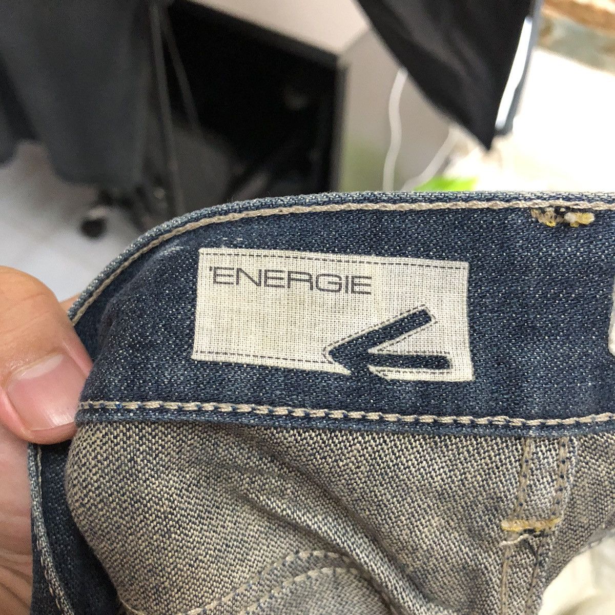 Energie DLL Energie faded Blue ripped Denim Pants #C123 Size US 31 - 18 Thumbnail