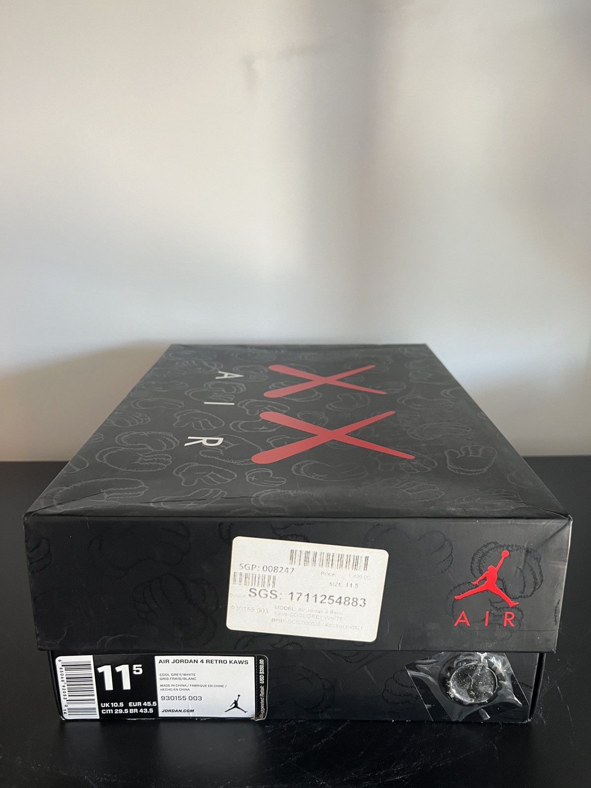 Kaws × Nike NIKE X KAWS JORDAN 4 RETRO Size US 11.5 / EU 44-45 - 11 Thumbnail