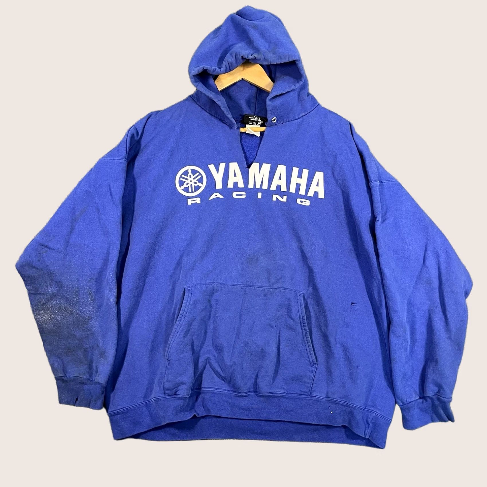 Yamaha VINTAGE Yamaha Hoodie Mens XL Blue Motocross Dirt Bike MX Sweatshirt Size US XL / EU 56 / 4 - 1 Thumbnail