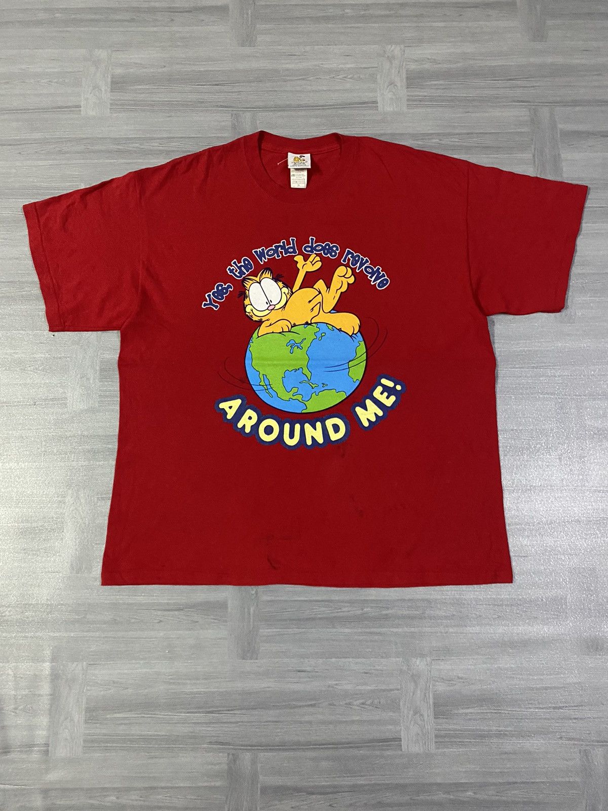 Vintage Vintage Garfield “Yes The World Does Revolve Around Me!” Size US XL / EU 56 / 4 - 1 Thumbnail