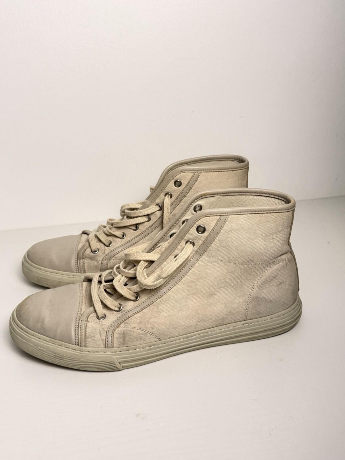Gucci Gucci GG Monogram Canvas High Top Sneakers Beige/Ebony SZ 11 Size US 11 / EU 44 - 2 Thumbnail