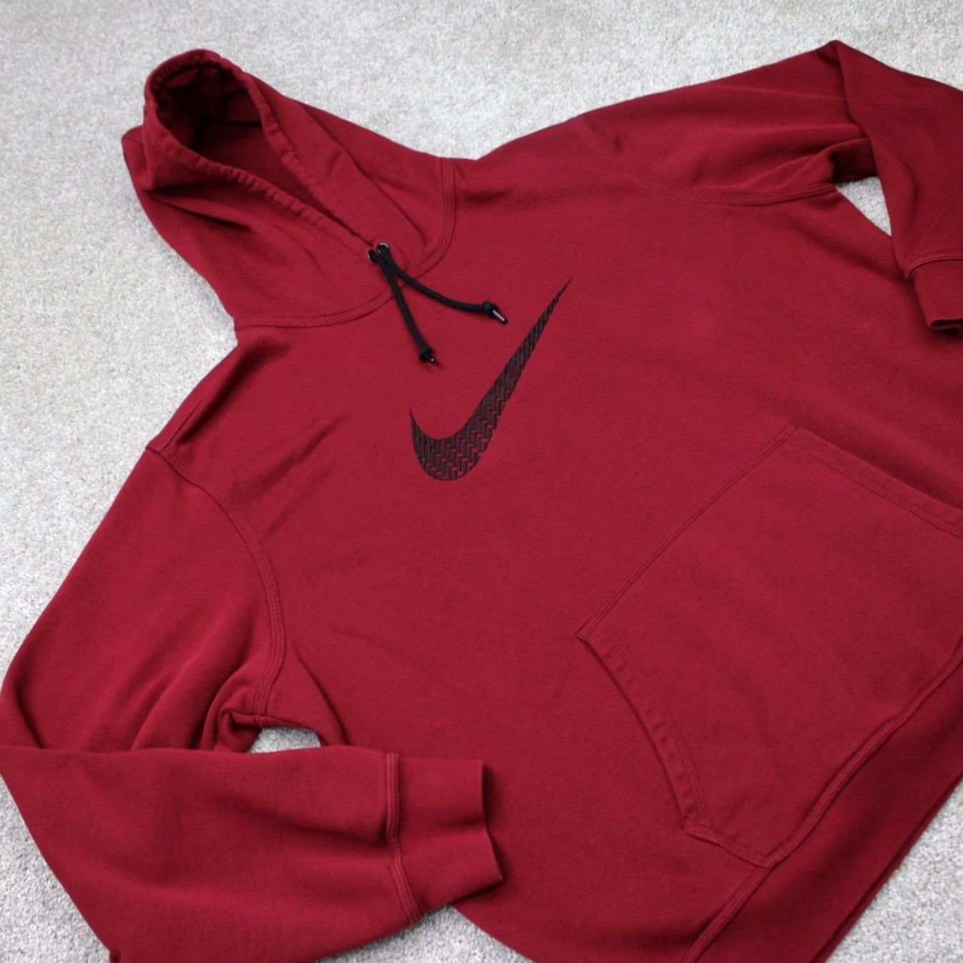 Nike Nike Hoodie Mens 2XL Red Center Swoosh Fleece Hooded Sweatshirt Size US XXL / EU 58 / 5 - 4 Thumbnail