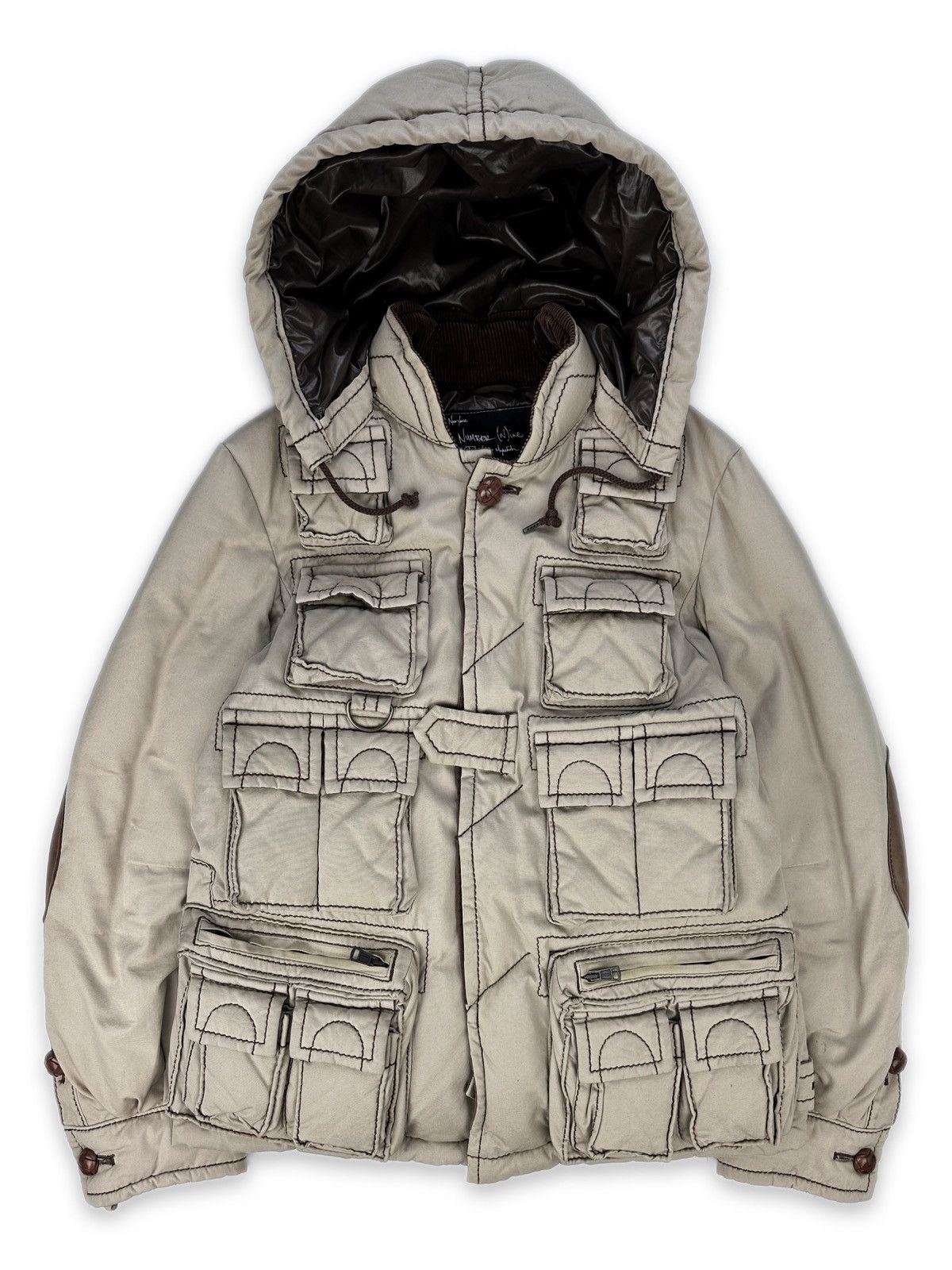 image of Number N Ine Aw08 Number (N)Ine My Private Portland Beige Cargo Jacket, Men's (Size Medium)