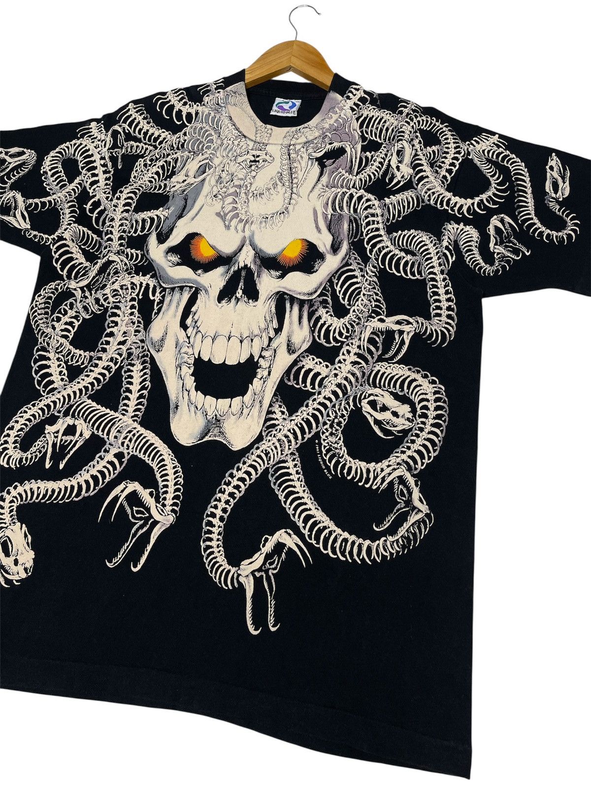 Band Tees × Liquid Blue × Vintage Vintage Liquid blue skull snake Over Print Size US XL / EU 56 / 4 - 3 Thumbnail