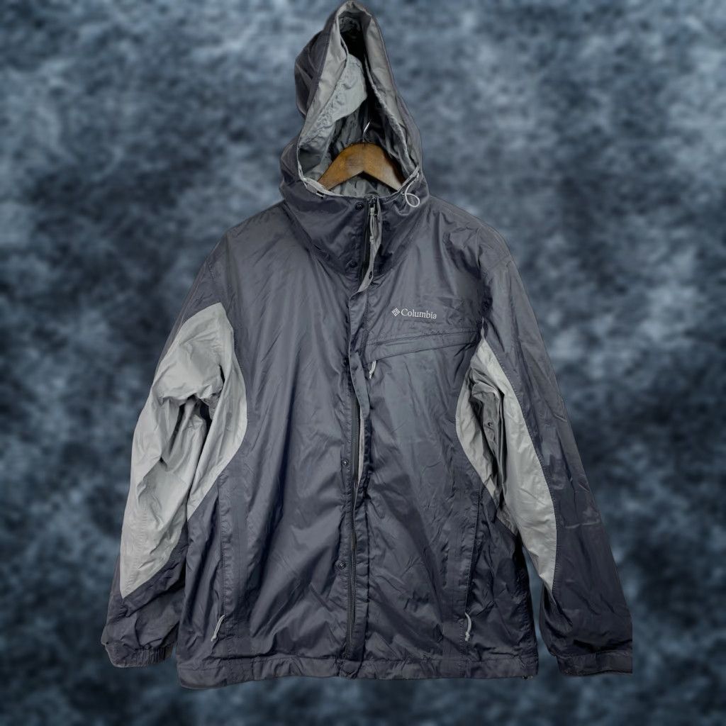Rains Columbia Omni-Tech Rain Jacket Mens M Black Gray Waterproof Fully Seam Sealed Jacket Size US M / EU 48-50 / 2 - 1 Thumbnail