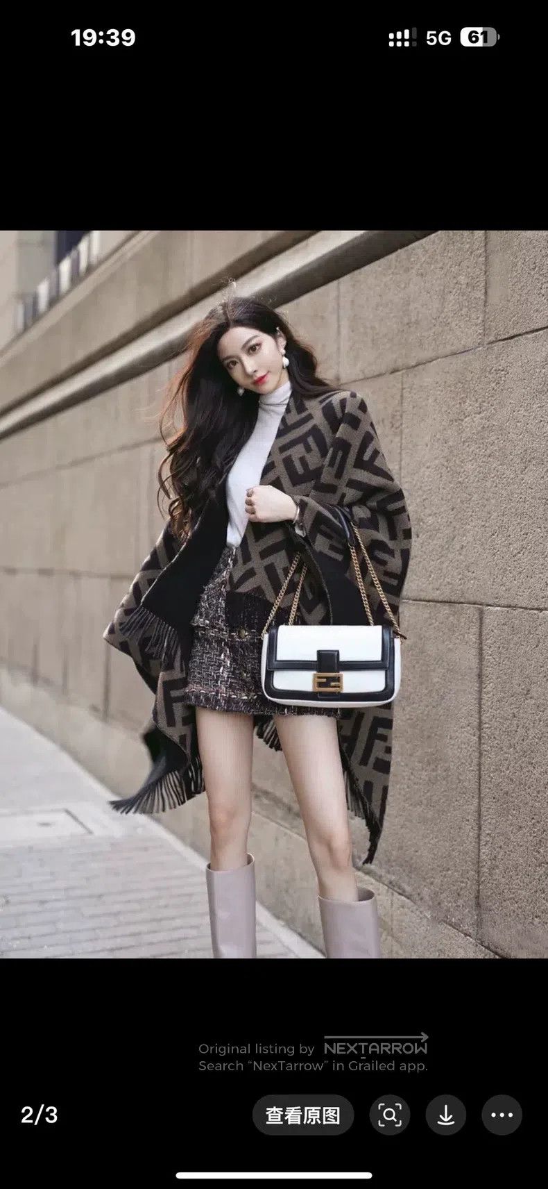 Fendi Fendi size 140*150 cm Cape Wool and Cashmere Shawl Size ONE SIZE - 6 Thumbnail