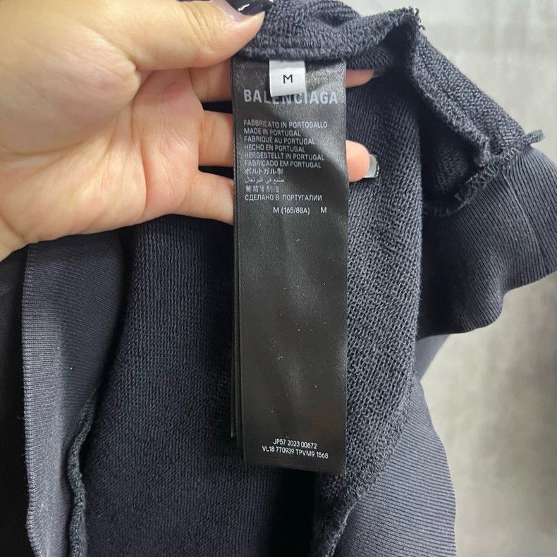 Balenciaga Balenciaga Long Sleeve Hoodie Hooded with Black Printed Zi Size US M / EU 48-50 / 2 - 4 Thumbnail