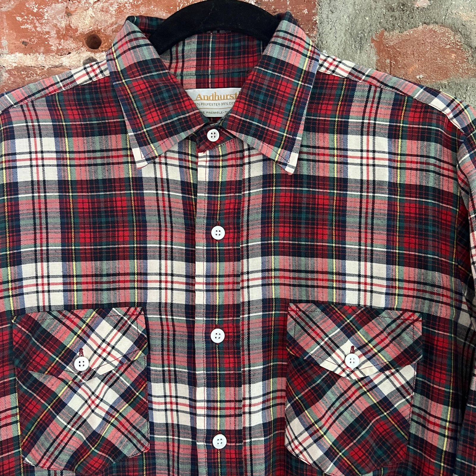 Vintage VTG Andhurst Men's Flannel LS Shirt M 21x29 Size US M / EU 48-50 / 2 - 1 Thumbnail