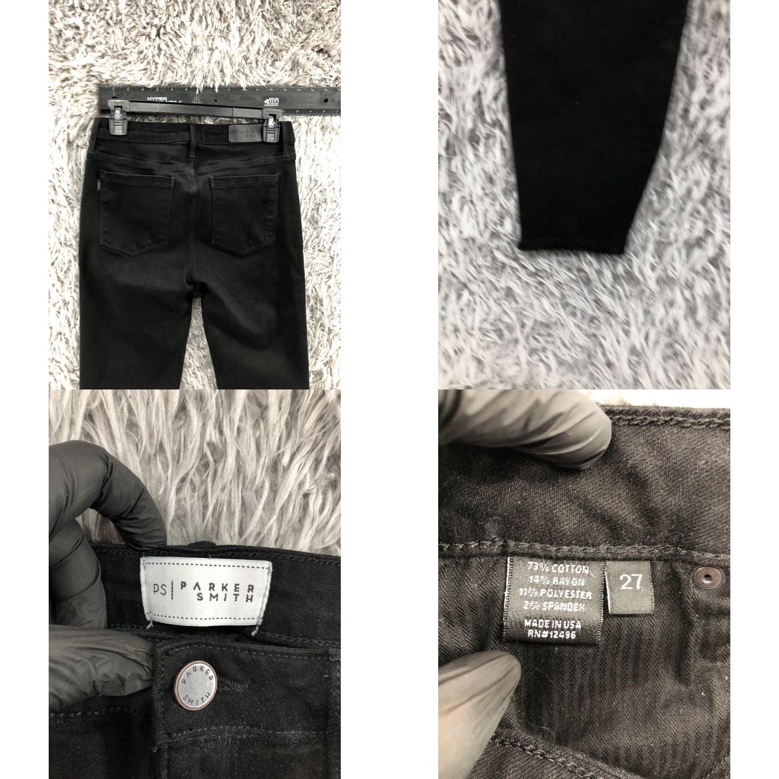 Parker Parker Smith Jeans Skinny Regular Dark Wash Black 27 Womens Size 27 Parker Smith Size 27" / US 4 / IT 40 - 8 Thumbnail